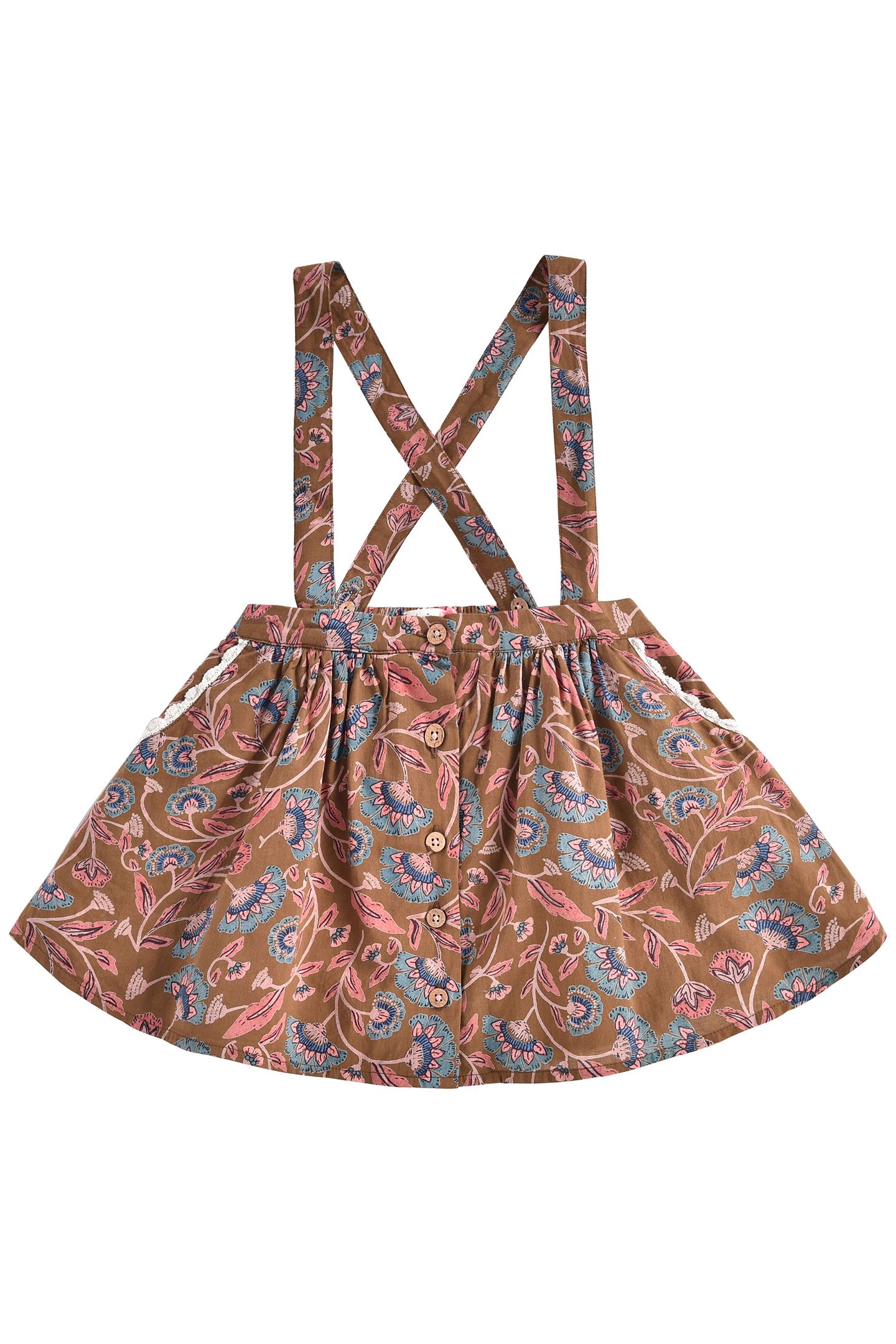 SKIRT ASANNA BRONZE FOLK FLOWERS 2