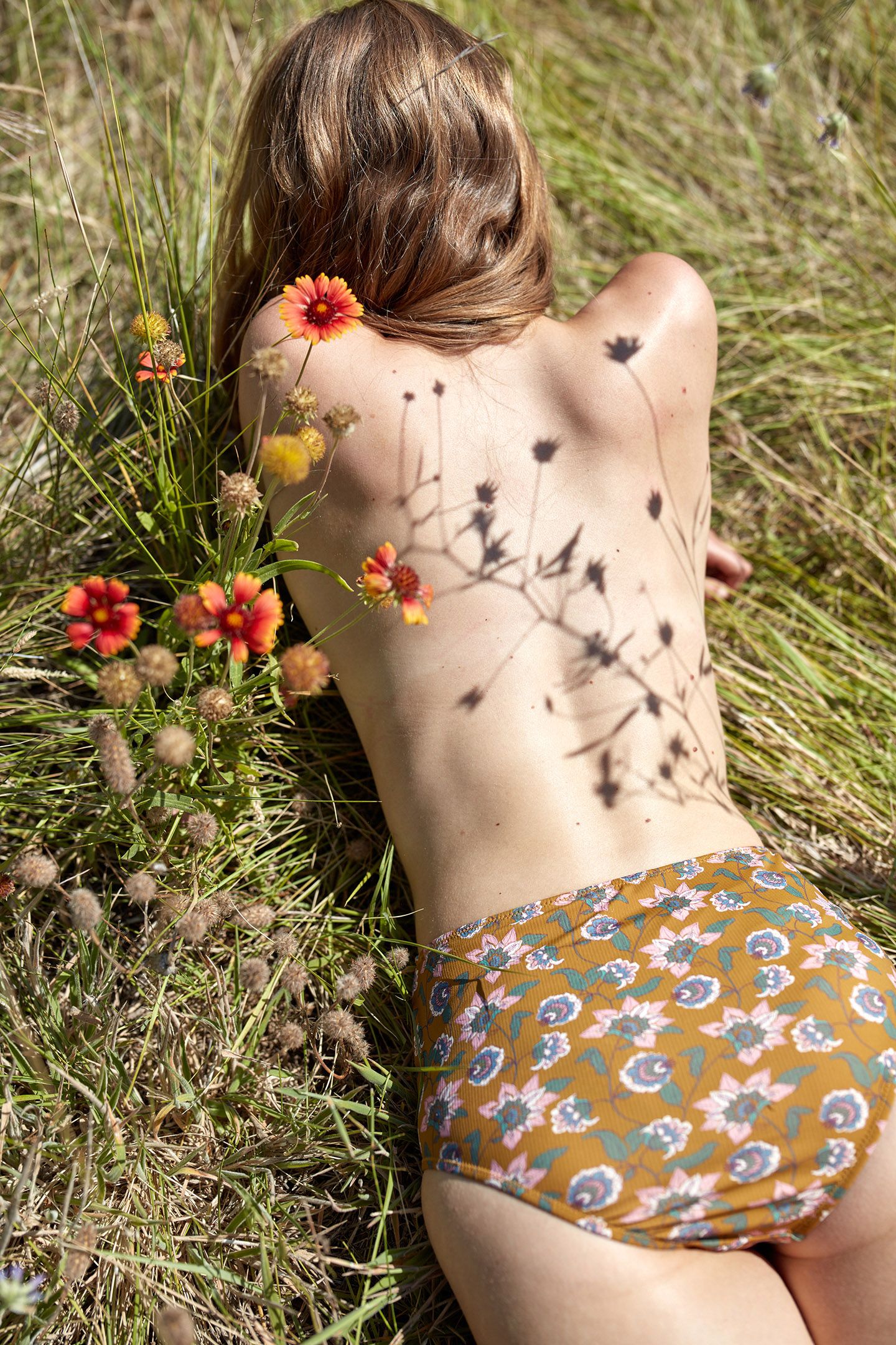 BIKINI H.WAIST BOTTOM CREEKY CINNAMON FLOWERS 3