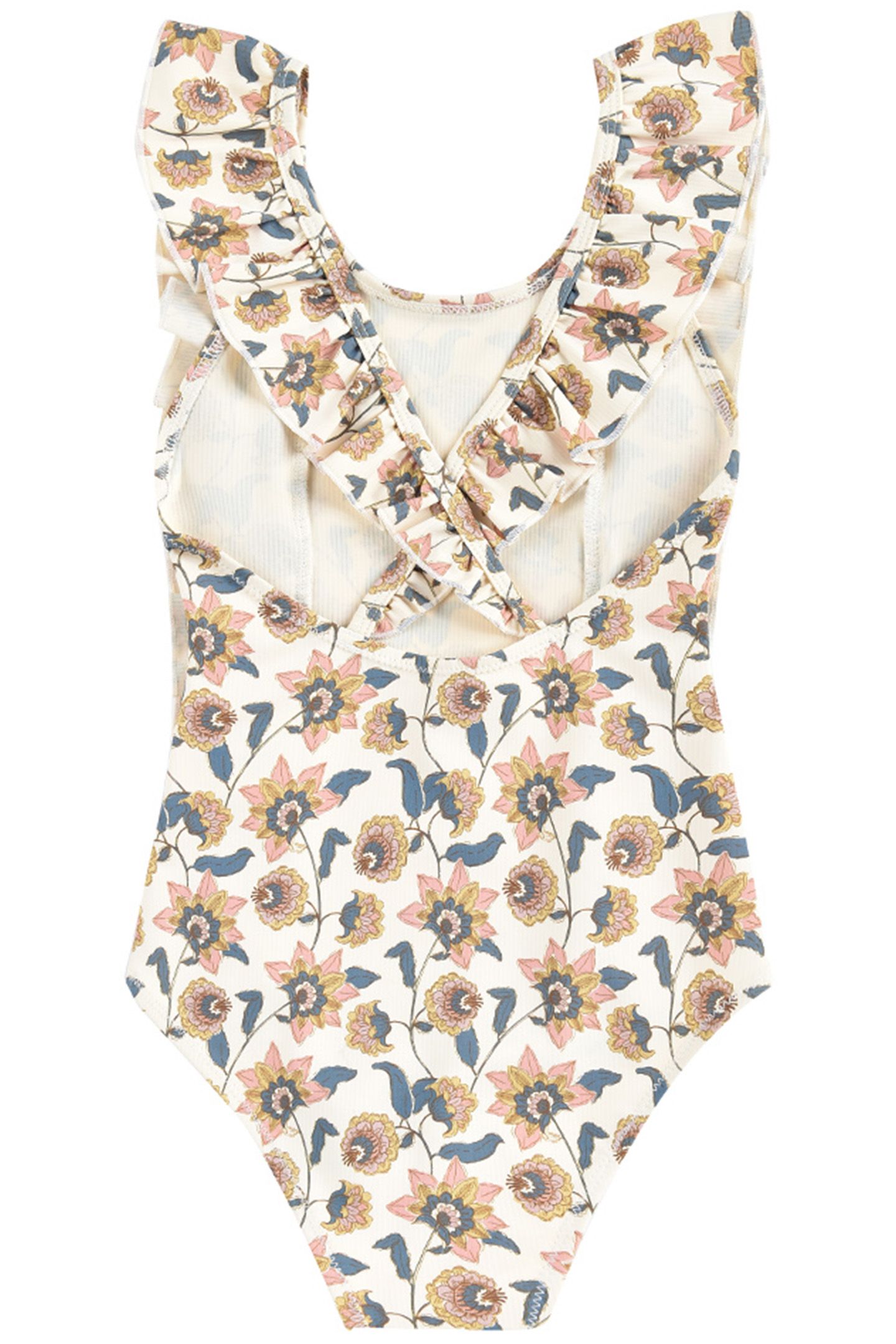 BATHING SUIT MOSILLOS CREAM FLOWERS 3