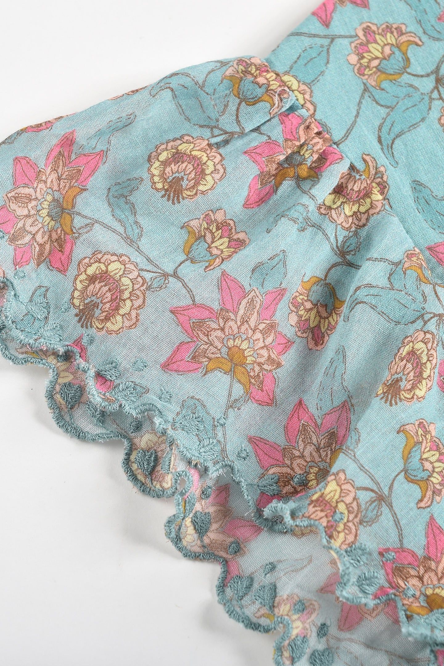 JUMPSUIT MAYALIA TURQUOISE FLOWERS 4