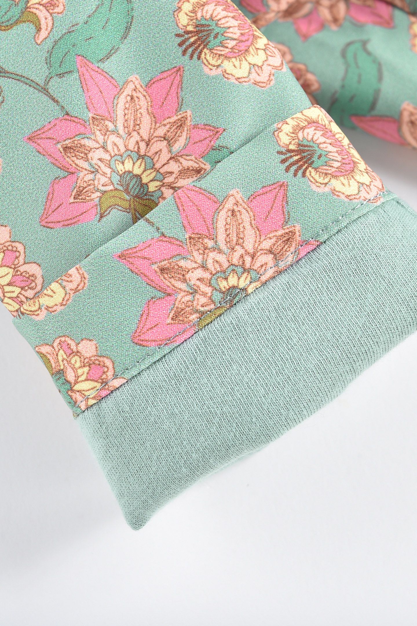RAINCOAT MANOUKIA TURQUOISE FLOWERS 5