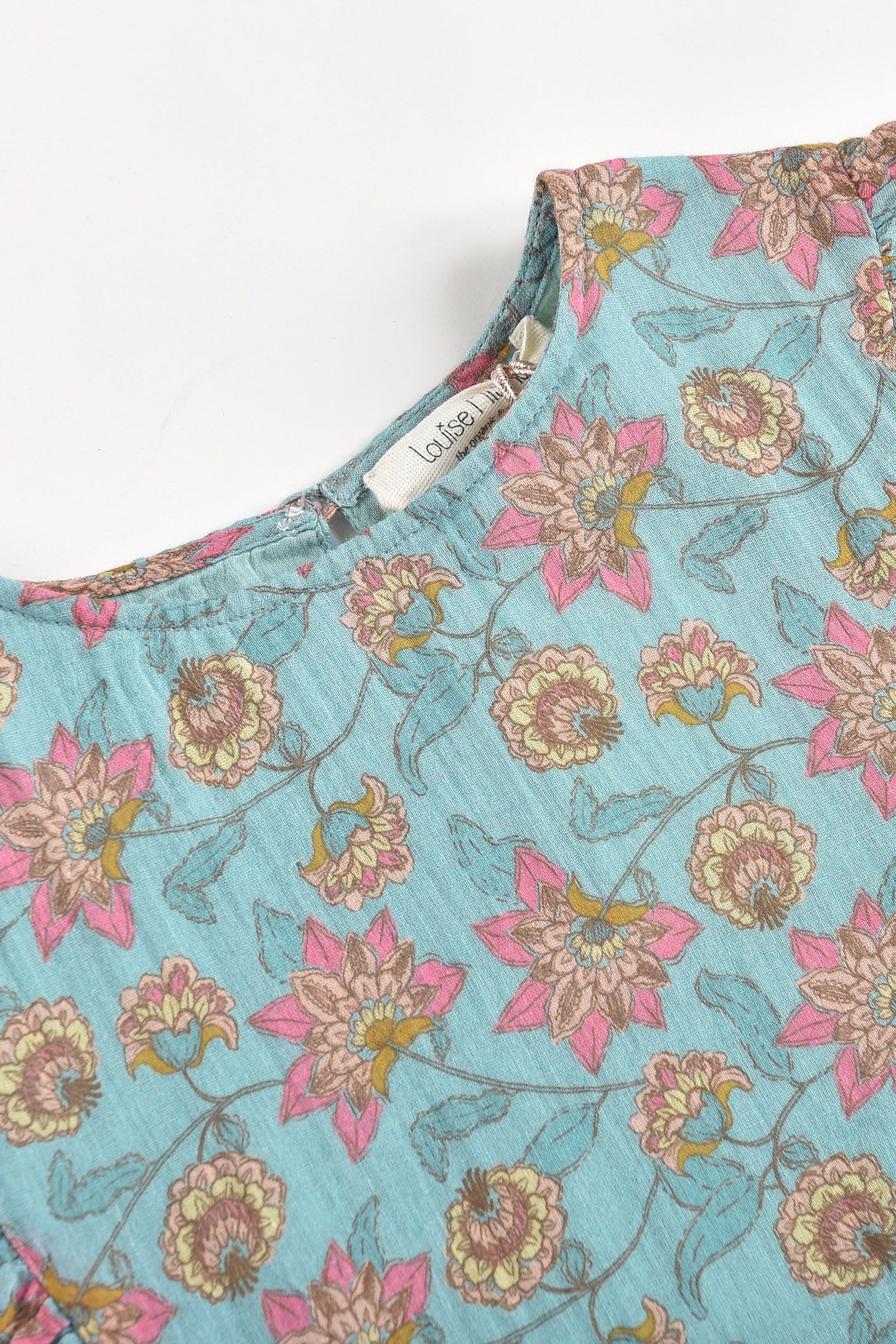 BLOUSE HIJA TURQUOISE FLOWERS 5