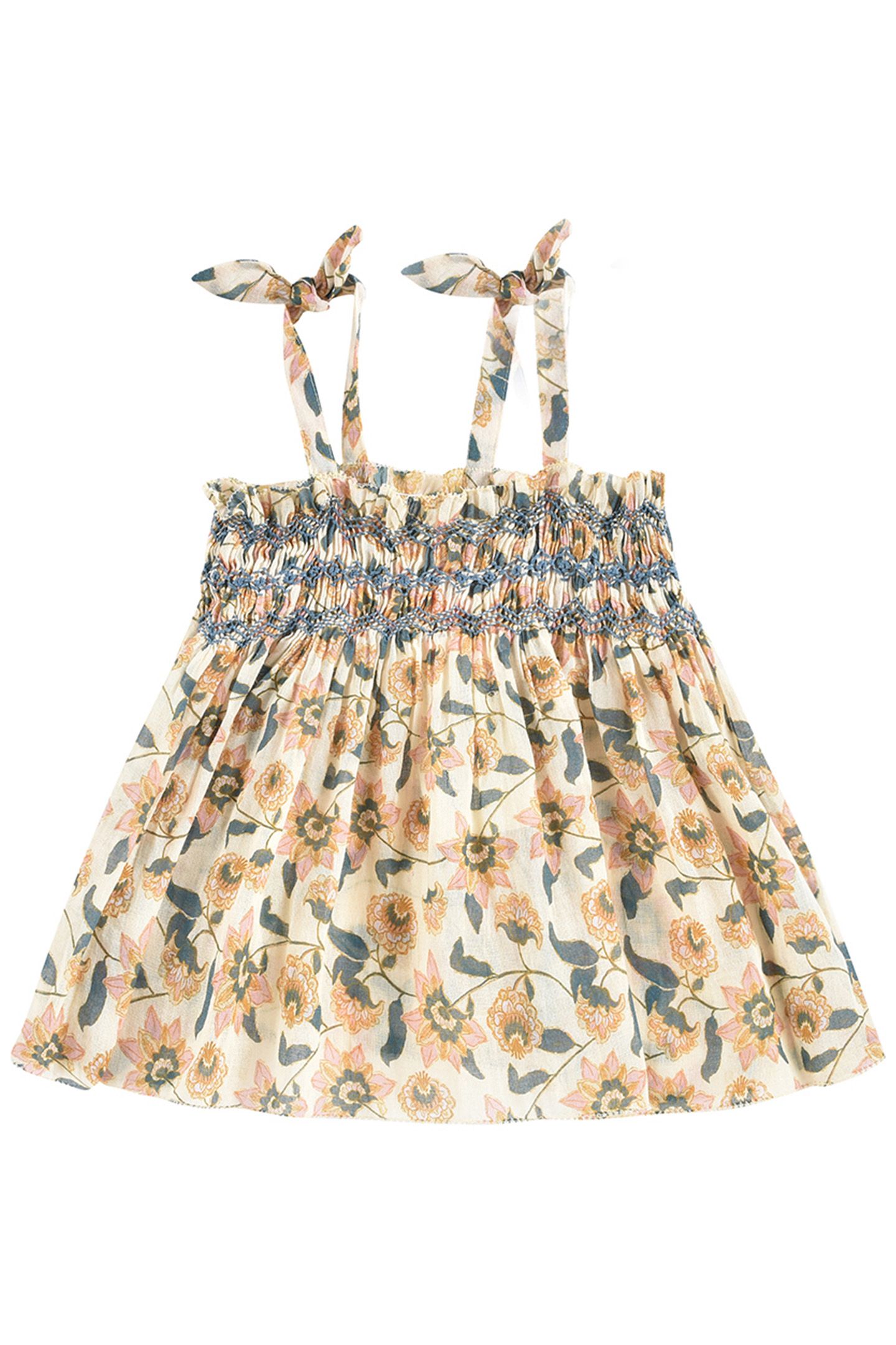 DRESS MARCELINE CREAM FLOWERS 2