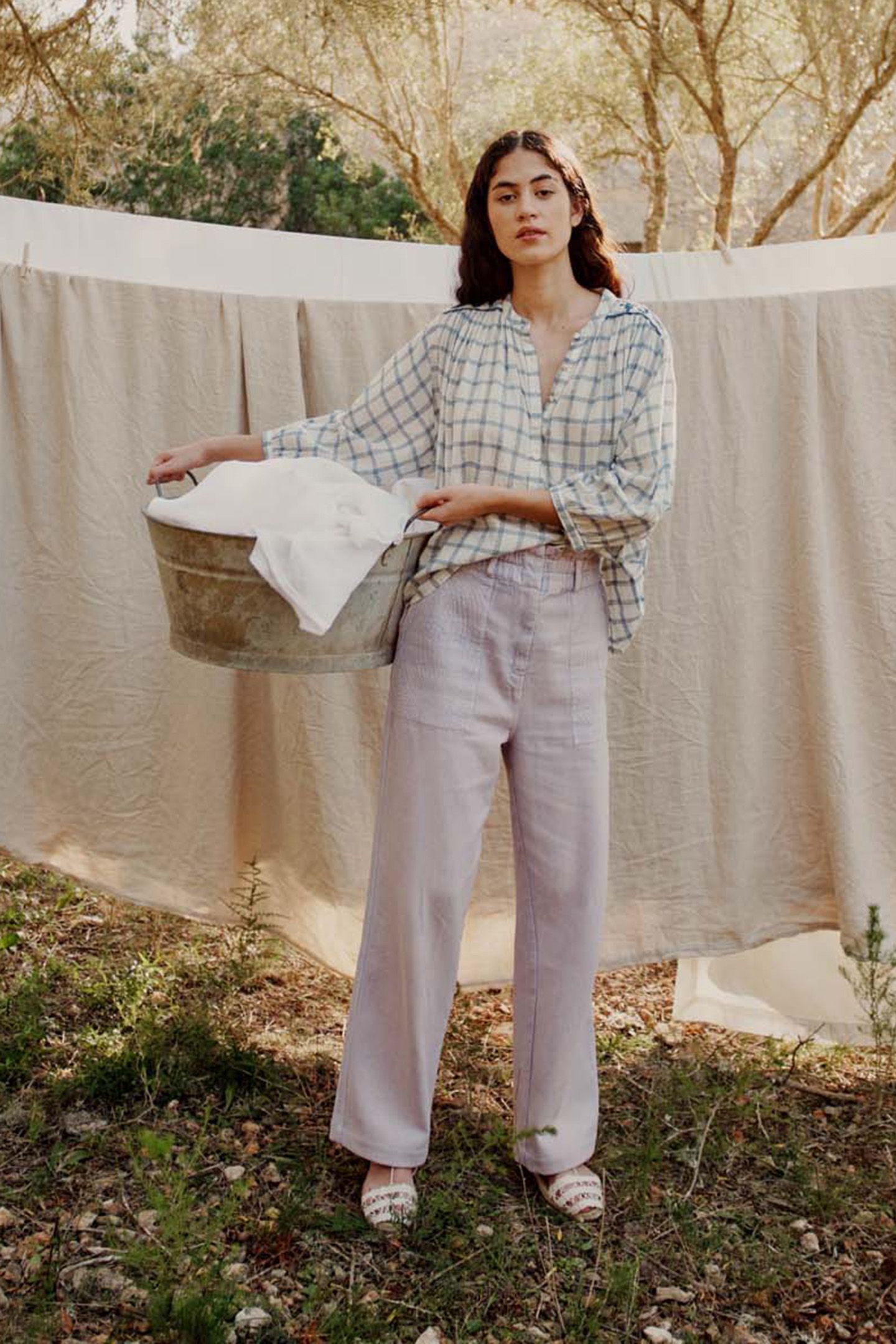 BLOUSE JEANNALI BLUE RIVER CHECKS 3