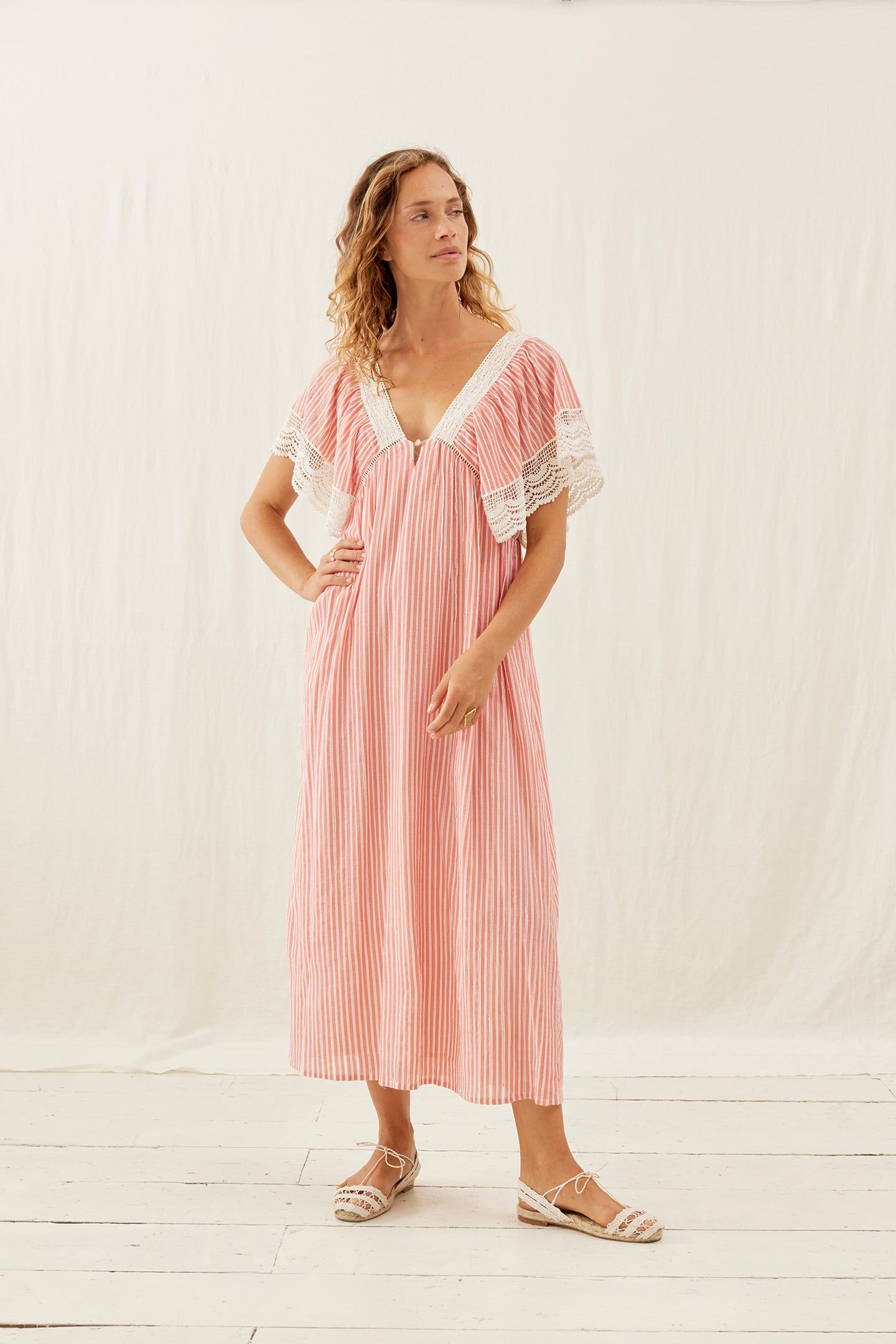 DRESS ASHILA STRAWBERRY STRIPES 1
