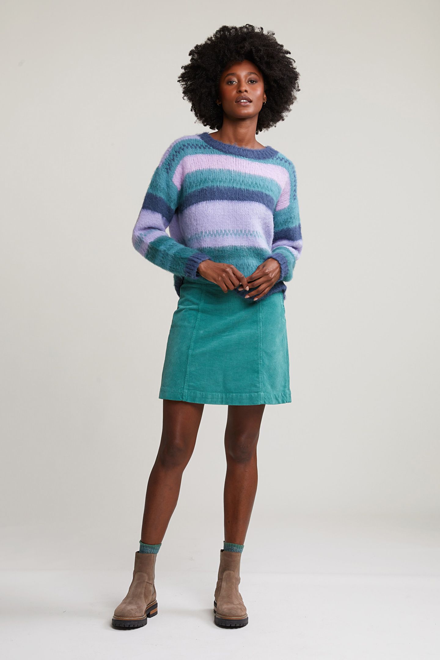 LAKE GREEN CORDUROY SHORT SKIRT 3