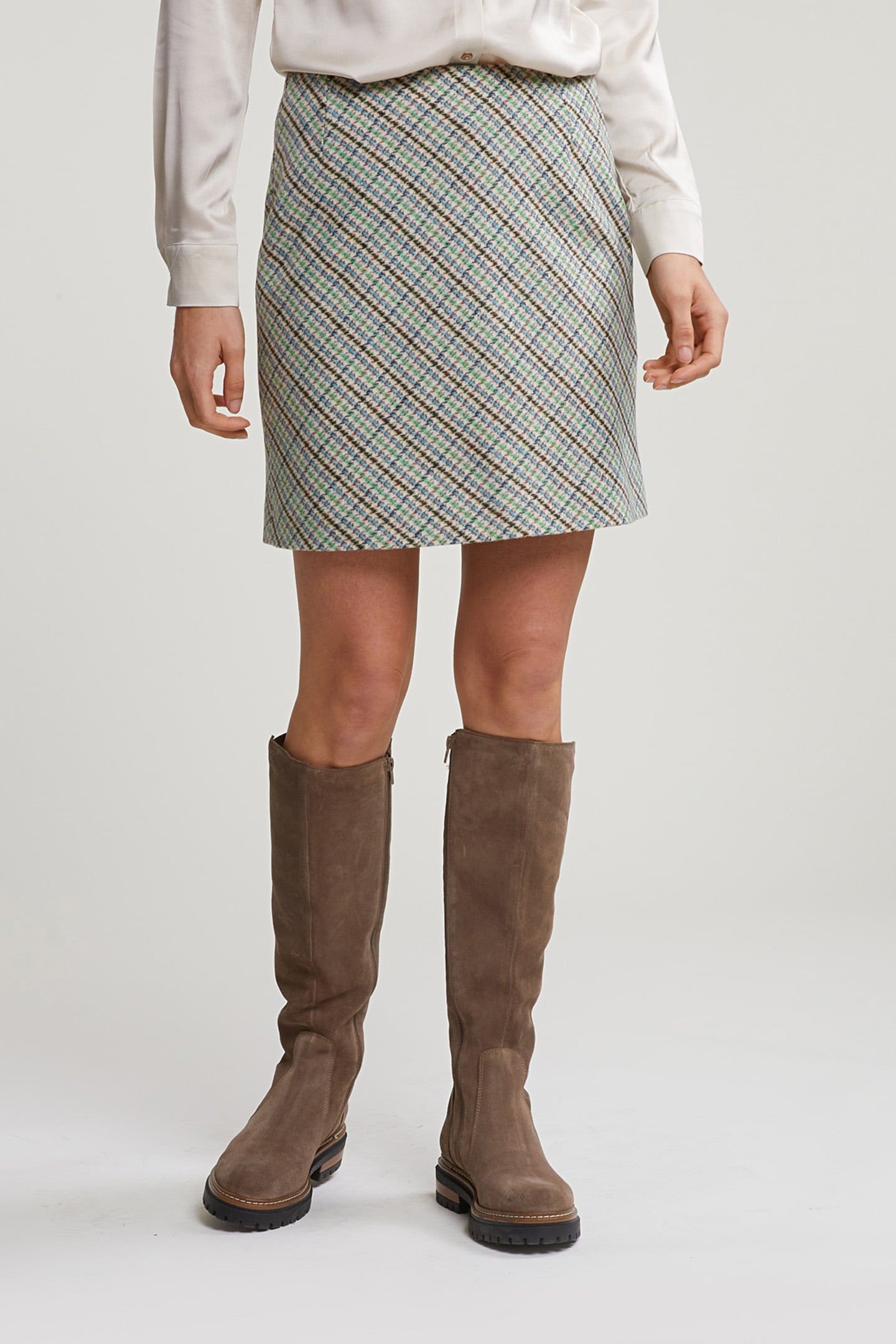 MULTI CHECKED SHORT SKIRT 1