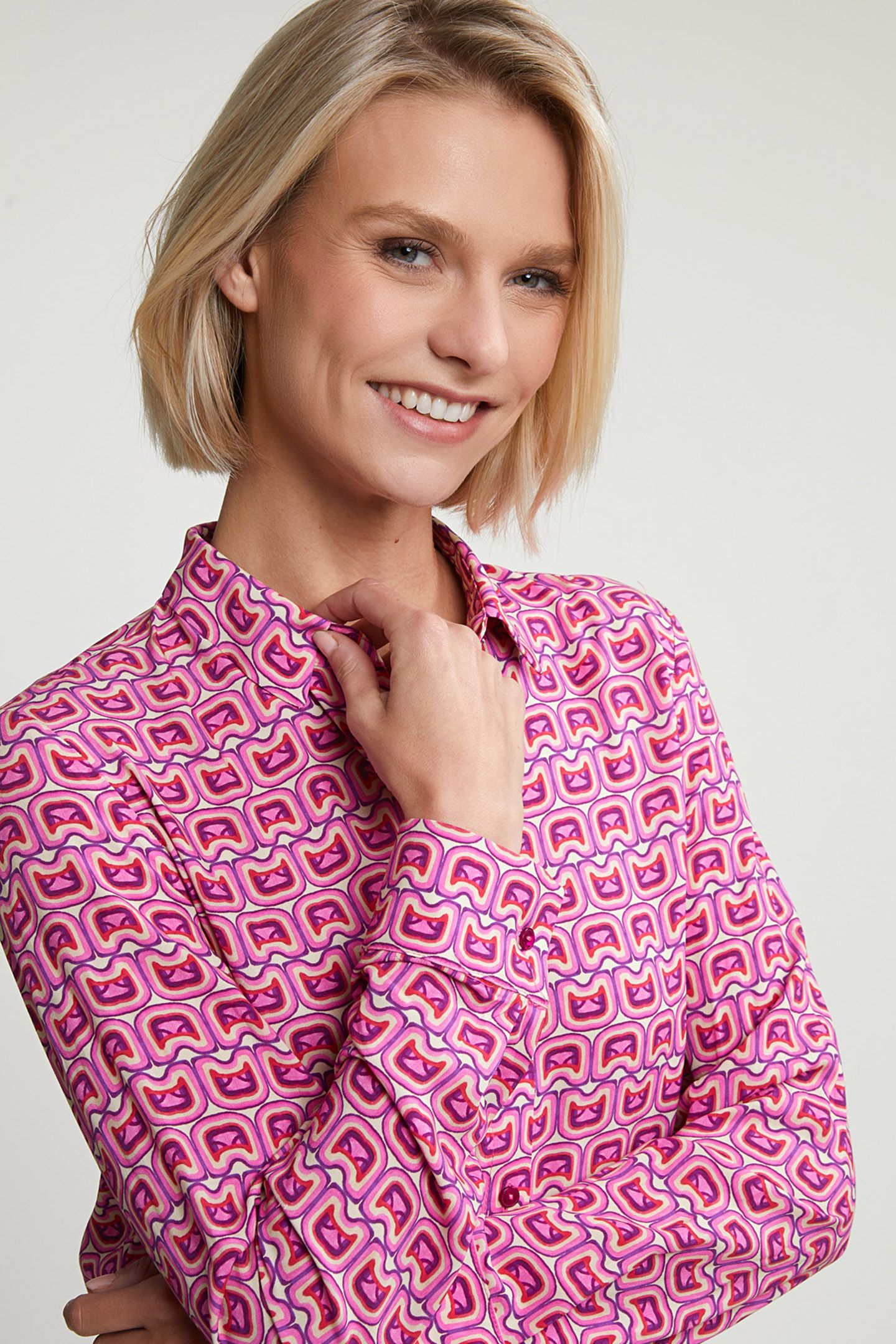 PINK/BEIGE FANTASY BLOUSE LONG SLEEVES 4