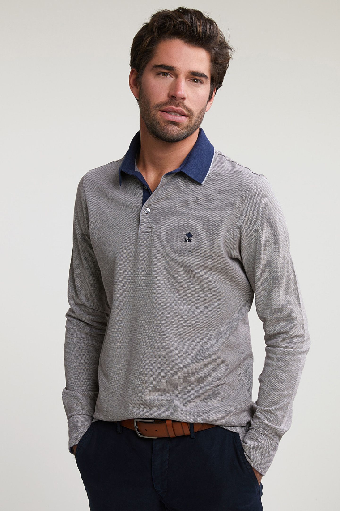 CUSTOM FIT COTTON POLO INOX MIX 1