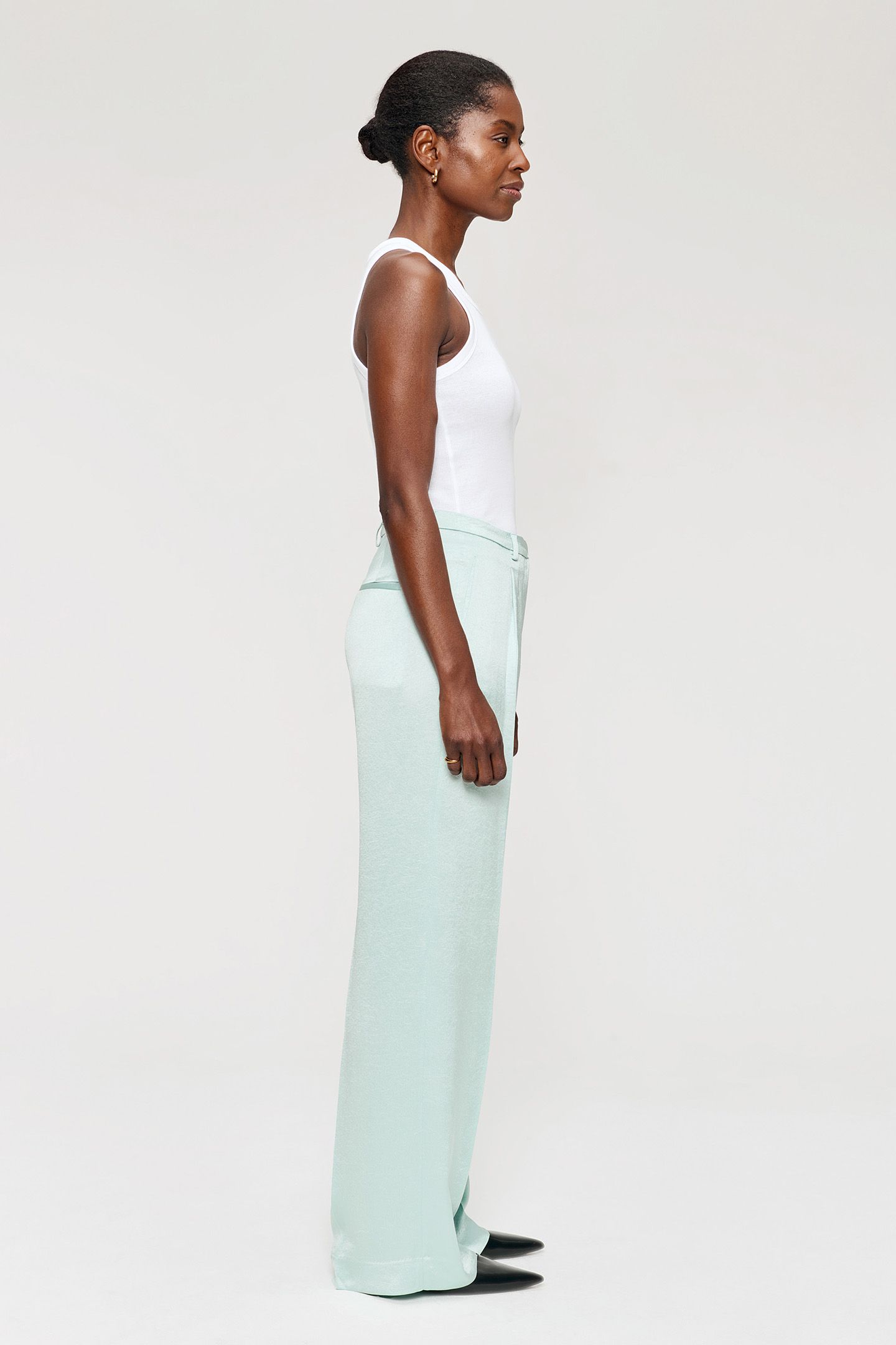 SATIN WIDE LEG PANTS ICE 3
