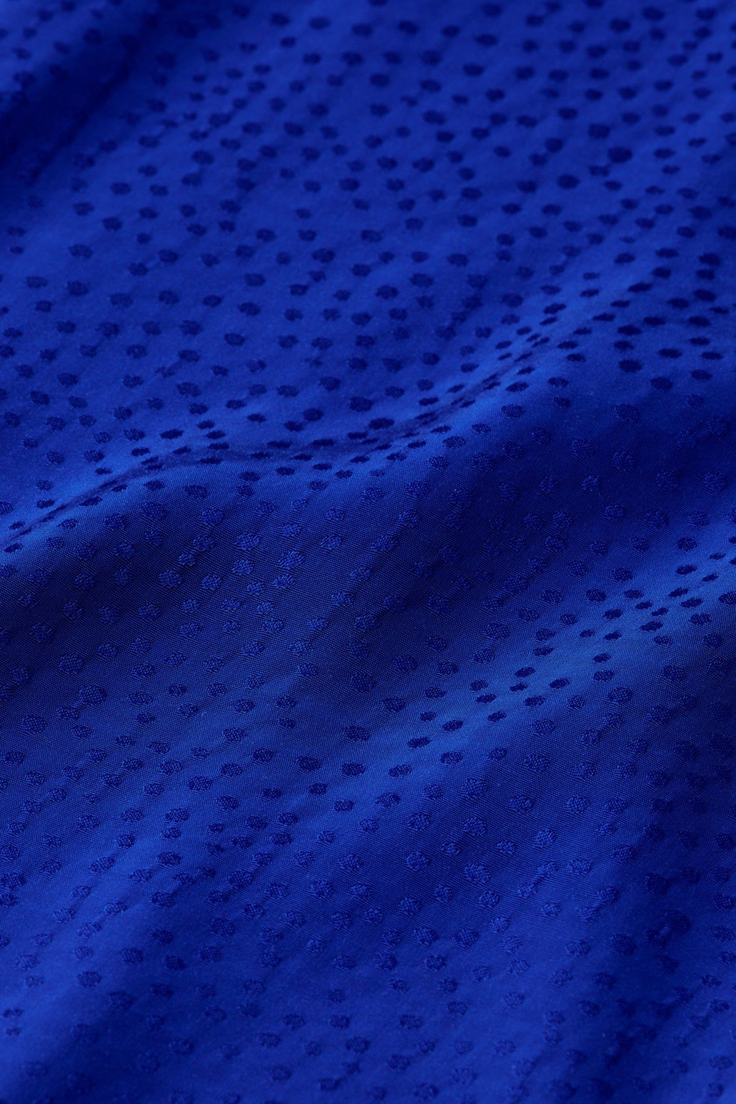 MINI VISCOSE JACQUARD WRAP DRESS ELECTRIC BLUE 3