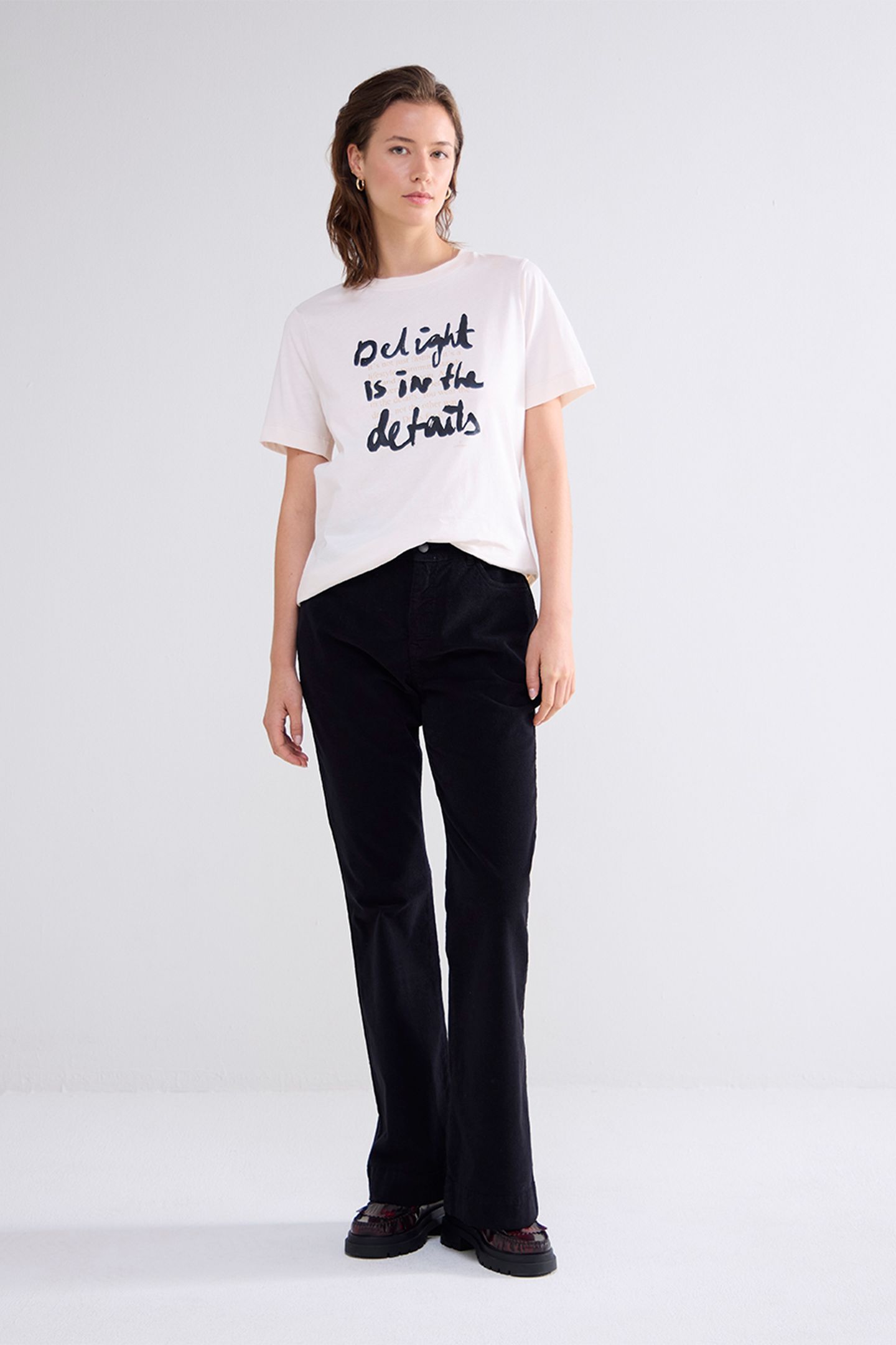 ROUND NECK T-SHIRT IVORY 1