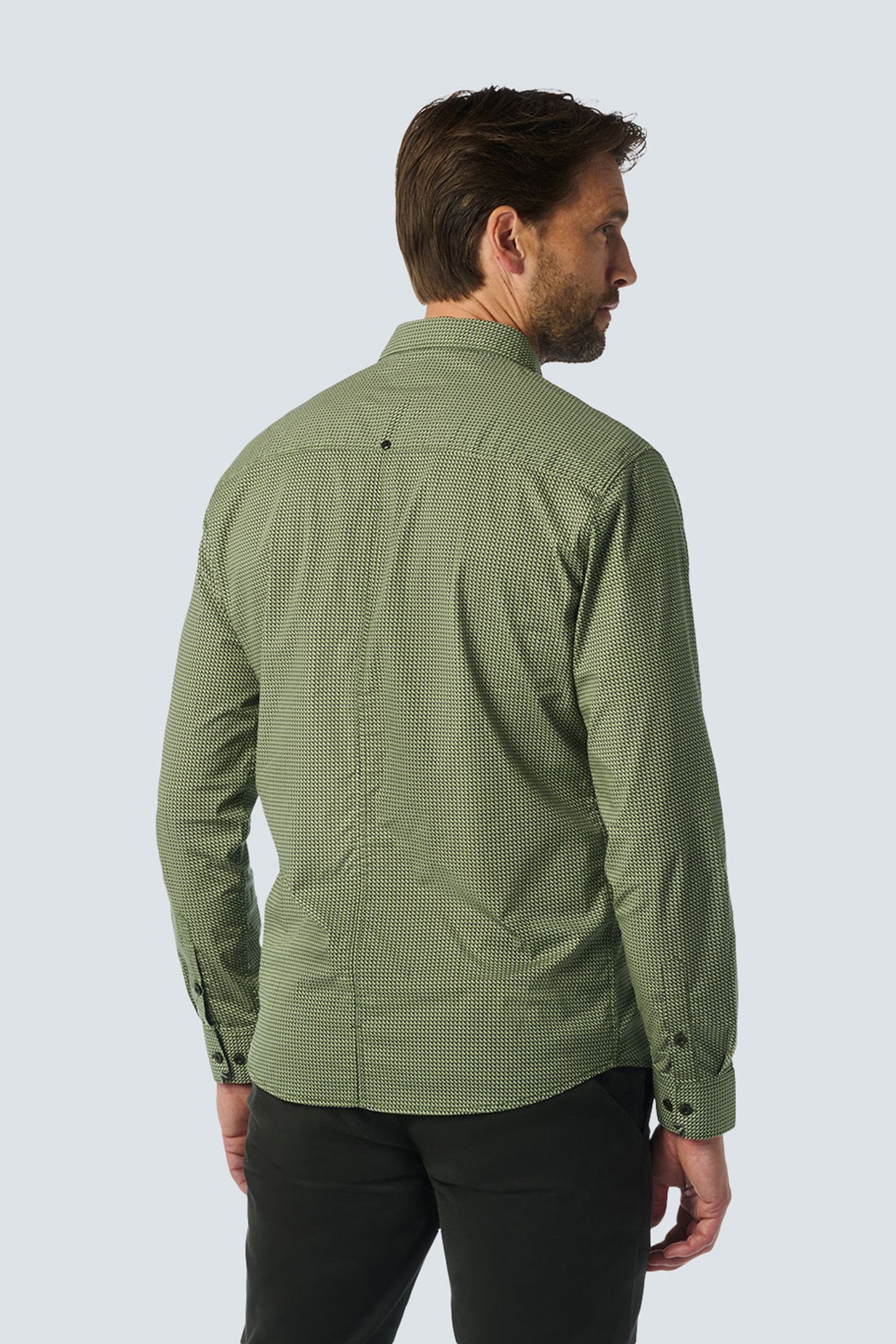SHIRT STRETCH ALLOVER PRINTED DARK GREEN 2