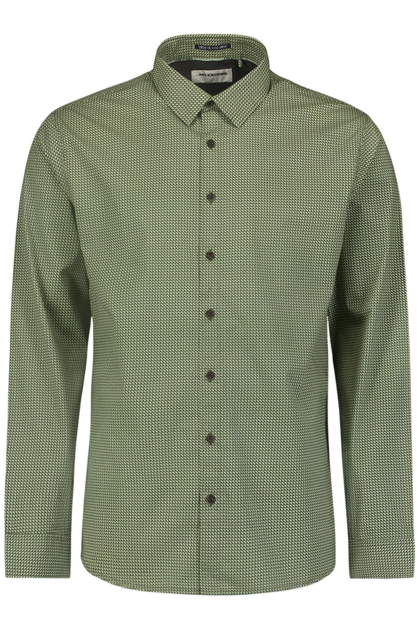SHIRT STRETCH ALLOVER PRINTED DARK GREEN 4