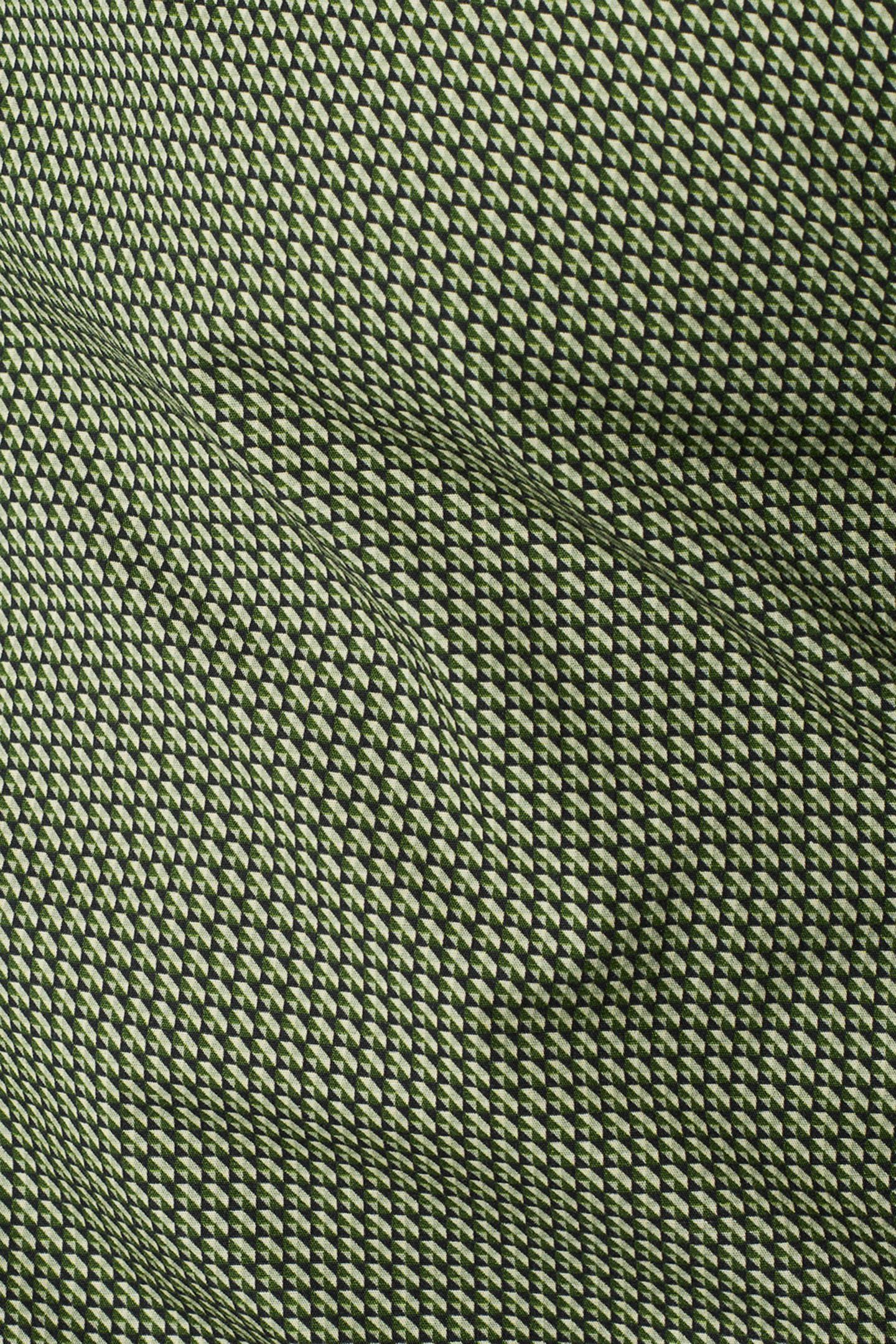 SHIRT STRETCH ALLOVER PRINTED DARK GREEN 7