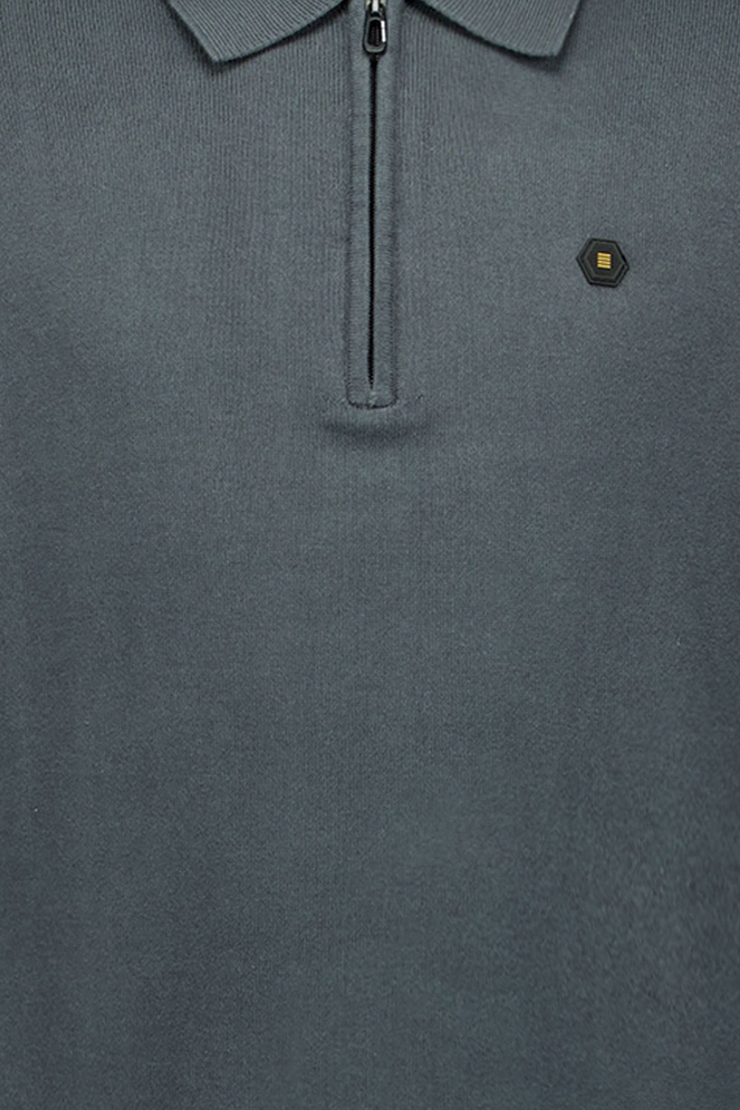 PULLOVER POLO HALF ZIPPER SOLID KNIT DARK STEEL 3