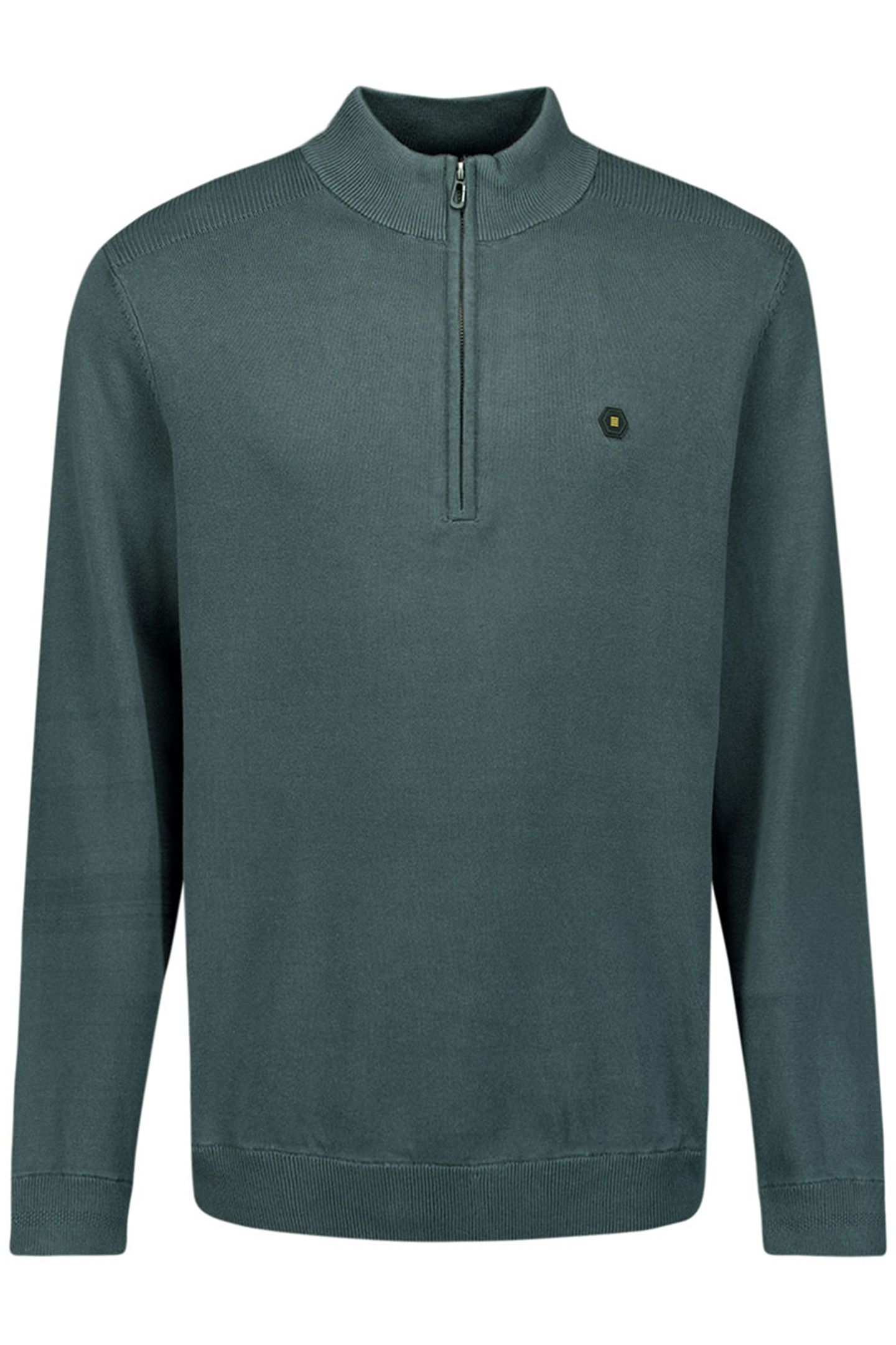 PULLOVER HALF ZIPPER SOLID KNIT DARK STEEL 1