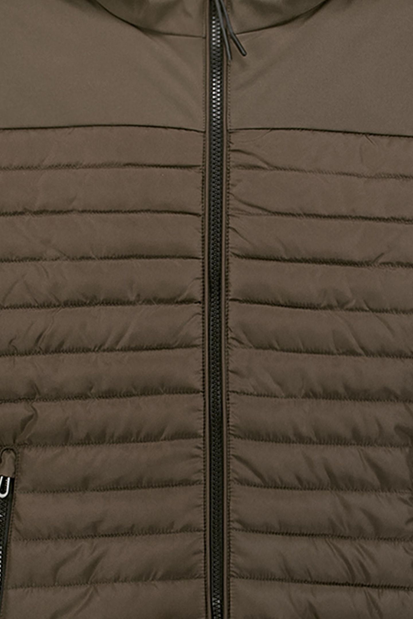 JACKET SHORT FIT HOODED PADDED TAUPE 3