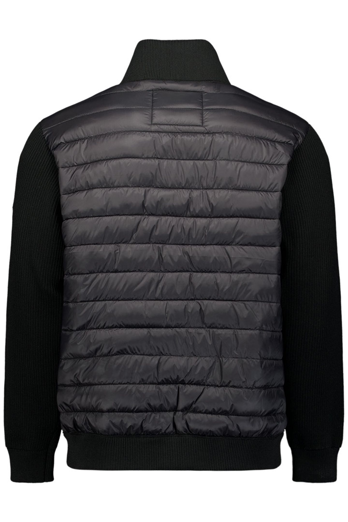 JACKET STAND UP COLLAR PADDED MIX WITH KNIT BLACK 2