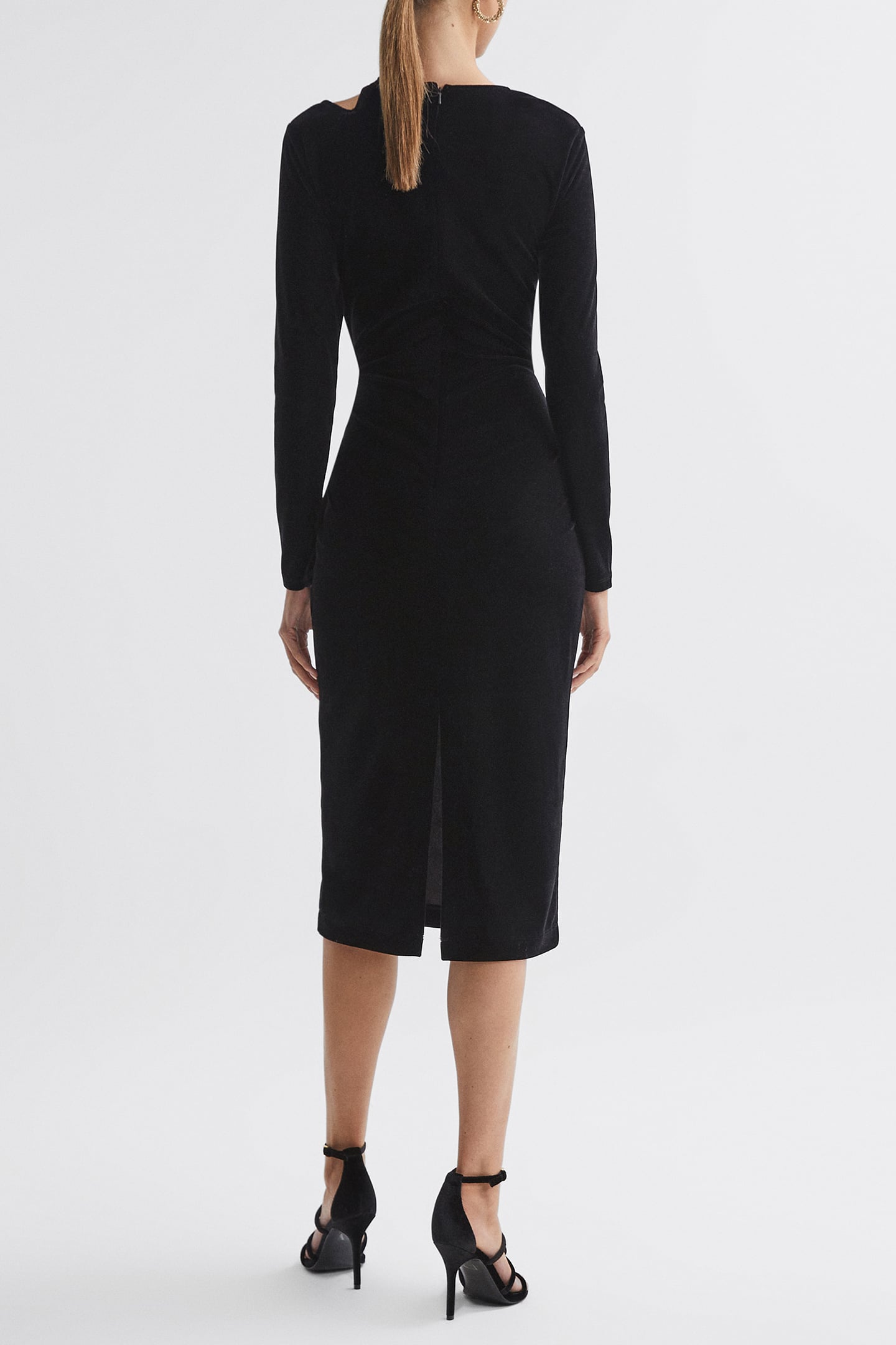 MACEY VELVET MIDI DRESS — BODYCON FIT 2