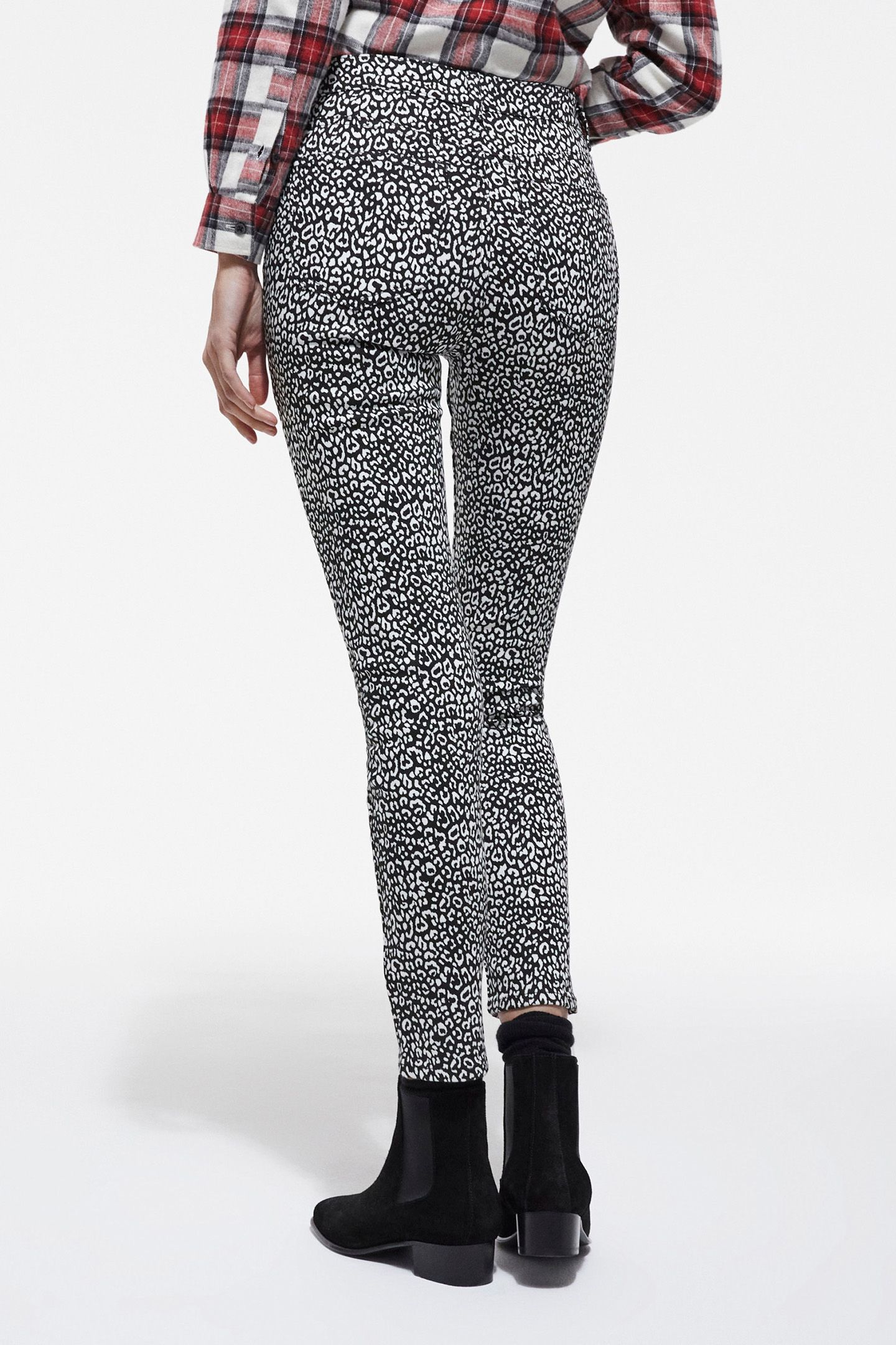 JEAN SLIM PUNK LEOPARD BLACK 2