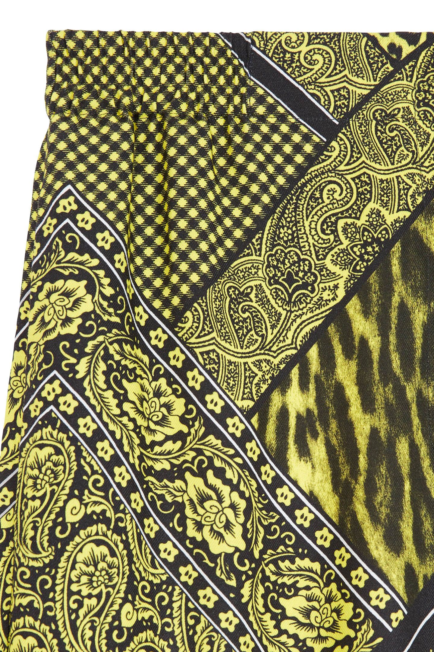 STRAIGHT FLOWING PANTS BLACK/YELLOW 5