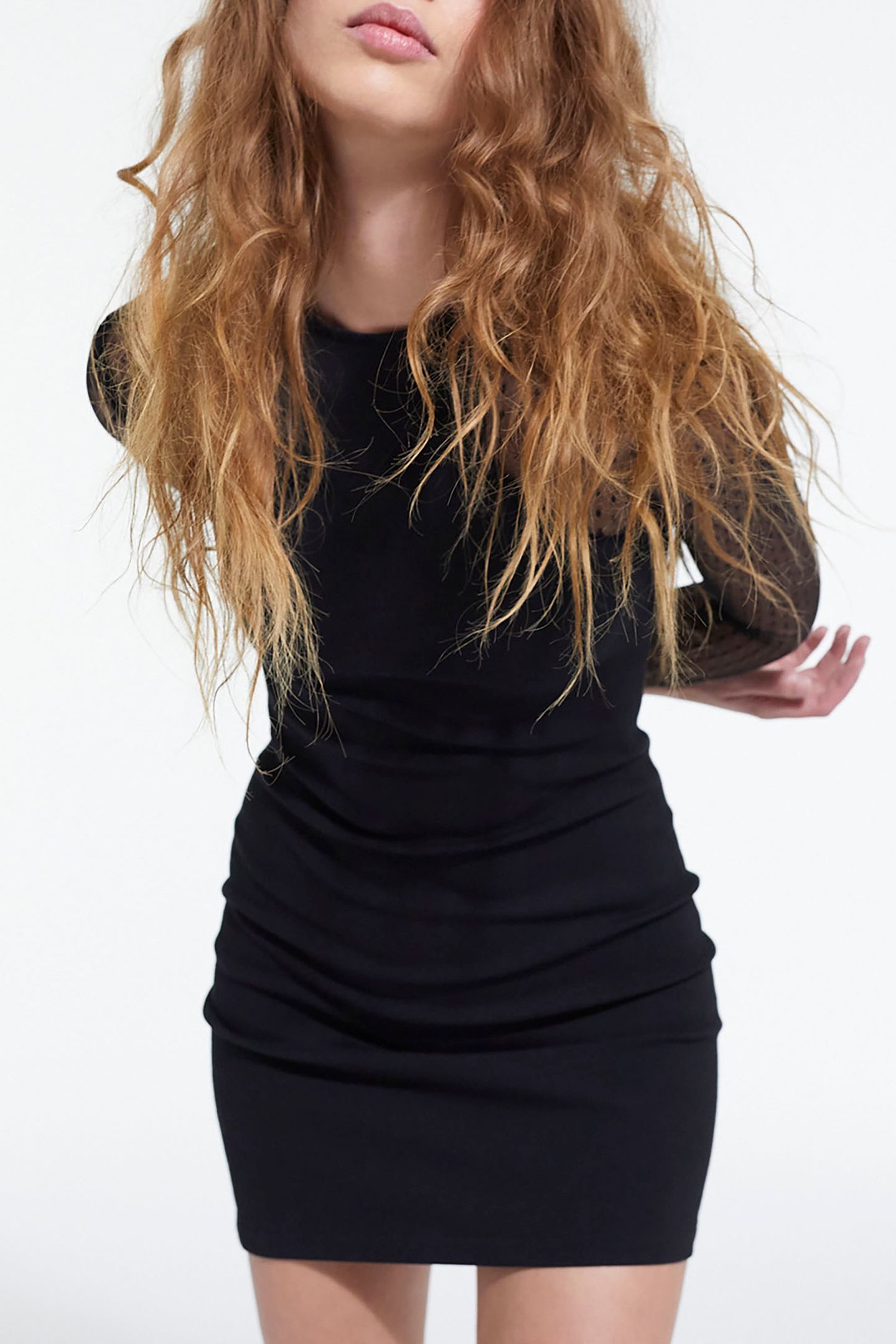 FITTED DRESS WITH INLAY BLACK 5