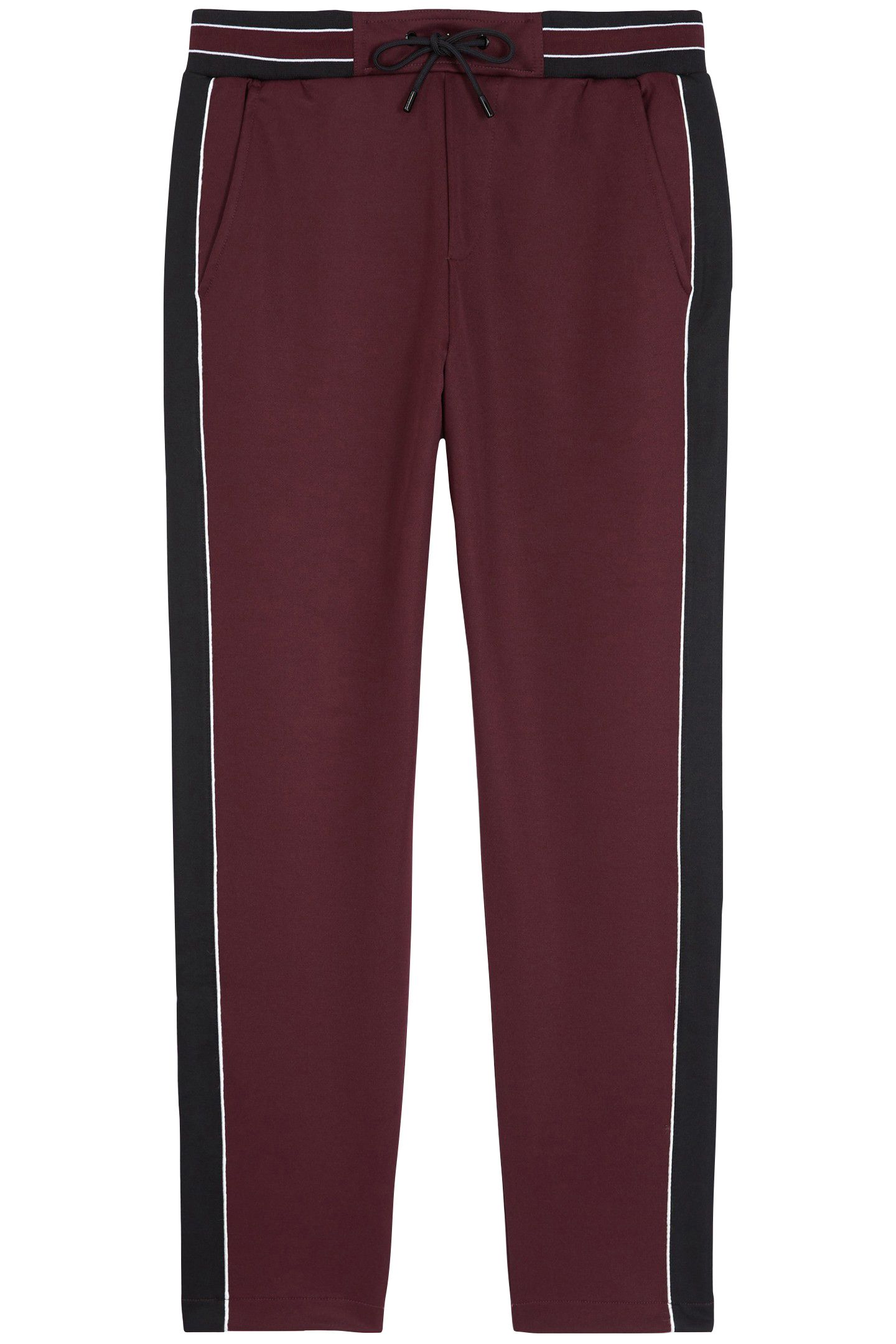 JOGGING JACKETS WITH CONTRASTING STRIPS BURGUNDY 4