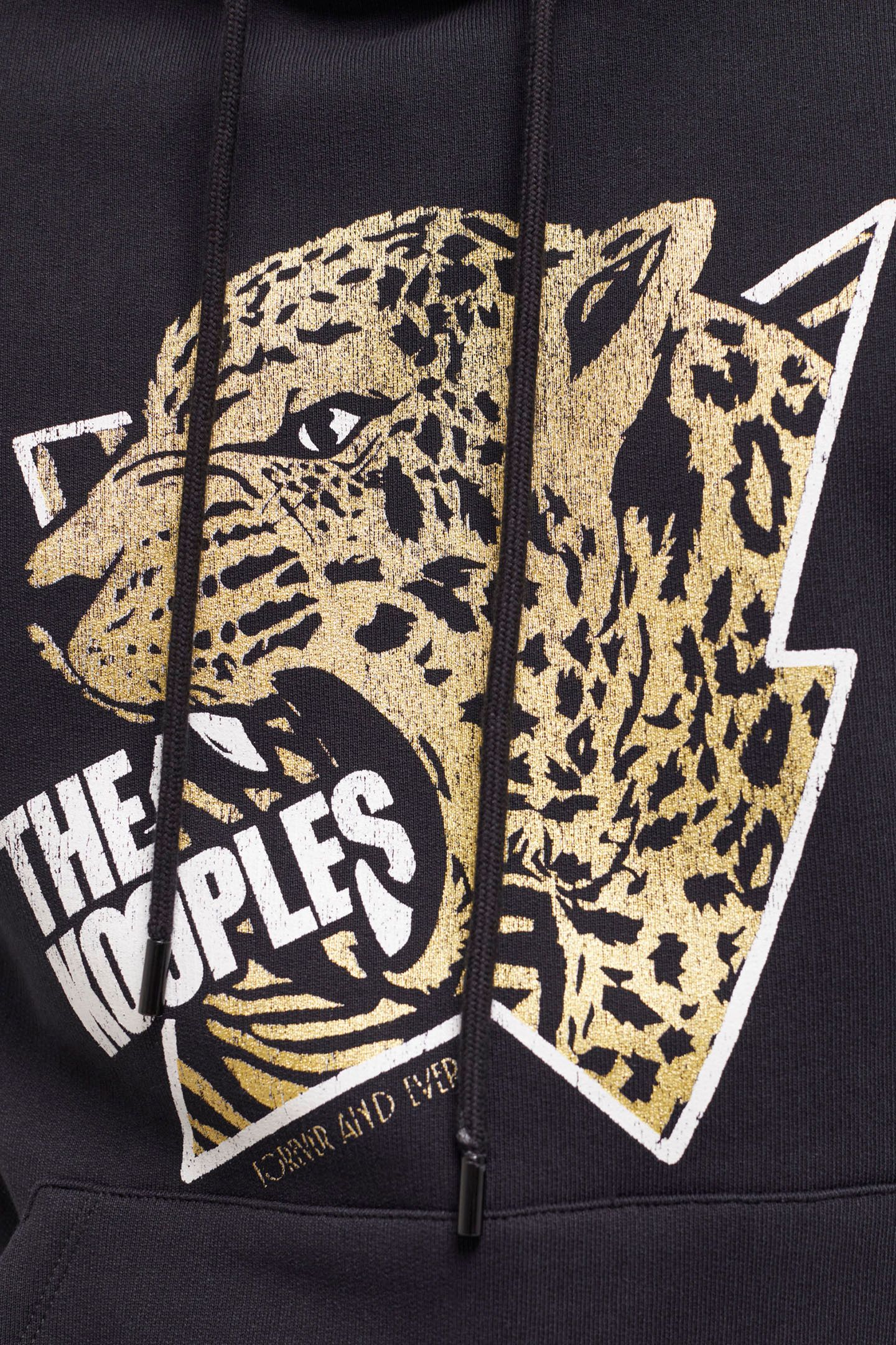 TIGER EMBROIDERED HOODIE BLACK-ANTIC GOLD 7