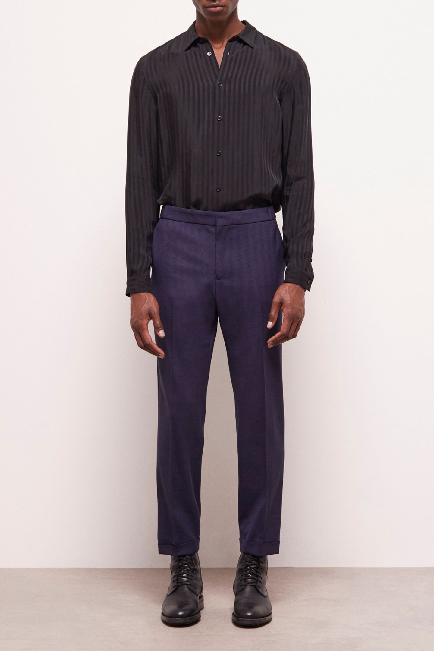 PANTALON COSTUME FIT BLACK/NAVY 1