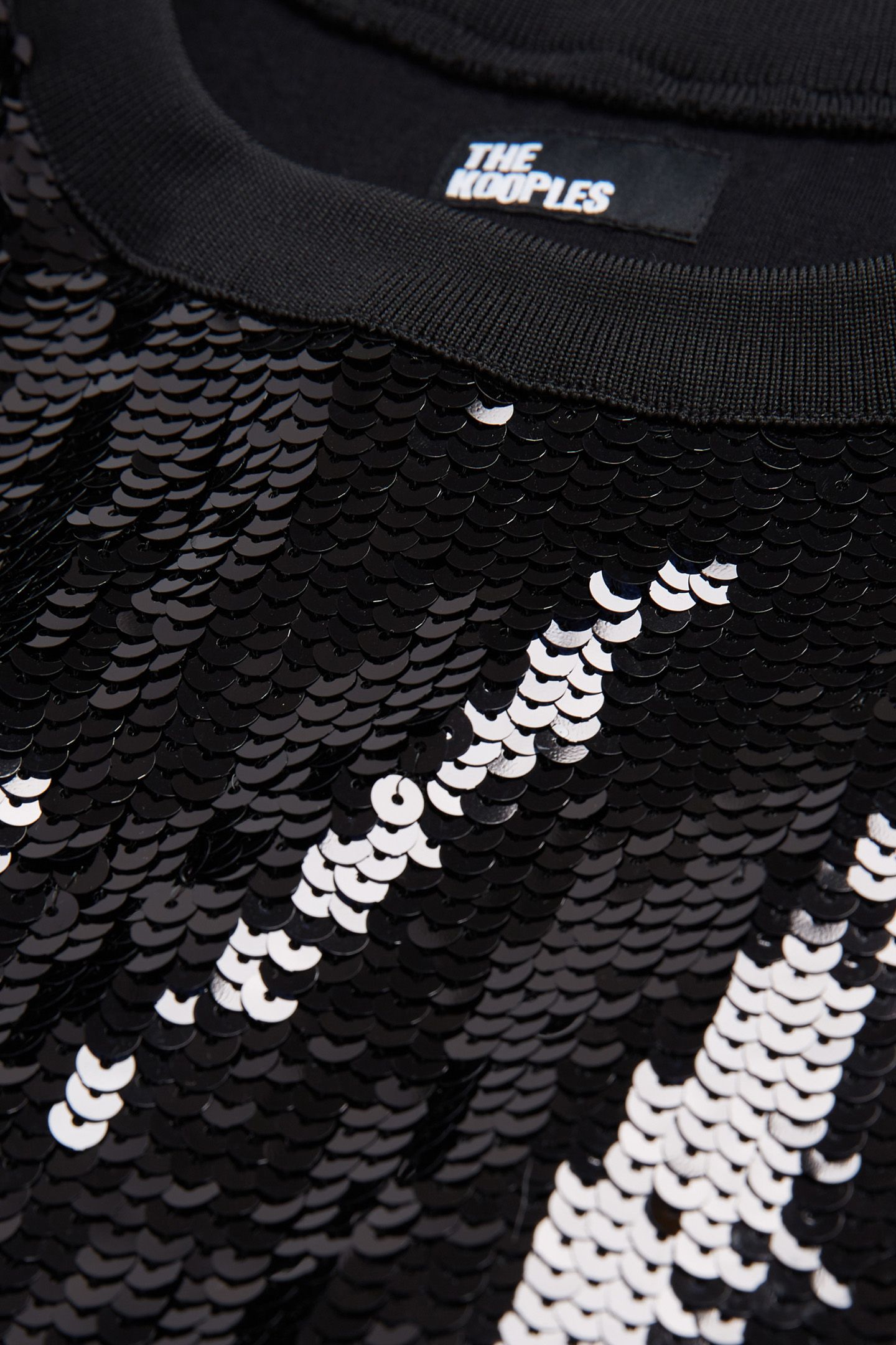 SHORT DRESS DECORATED WITH SEQUINS BLACK 2