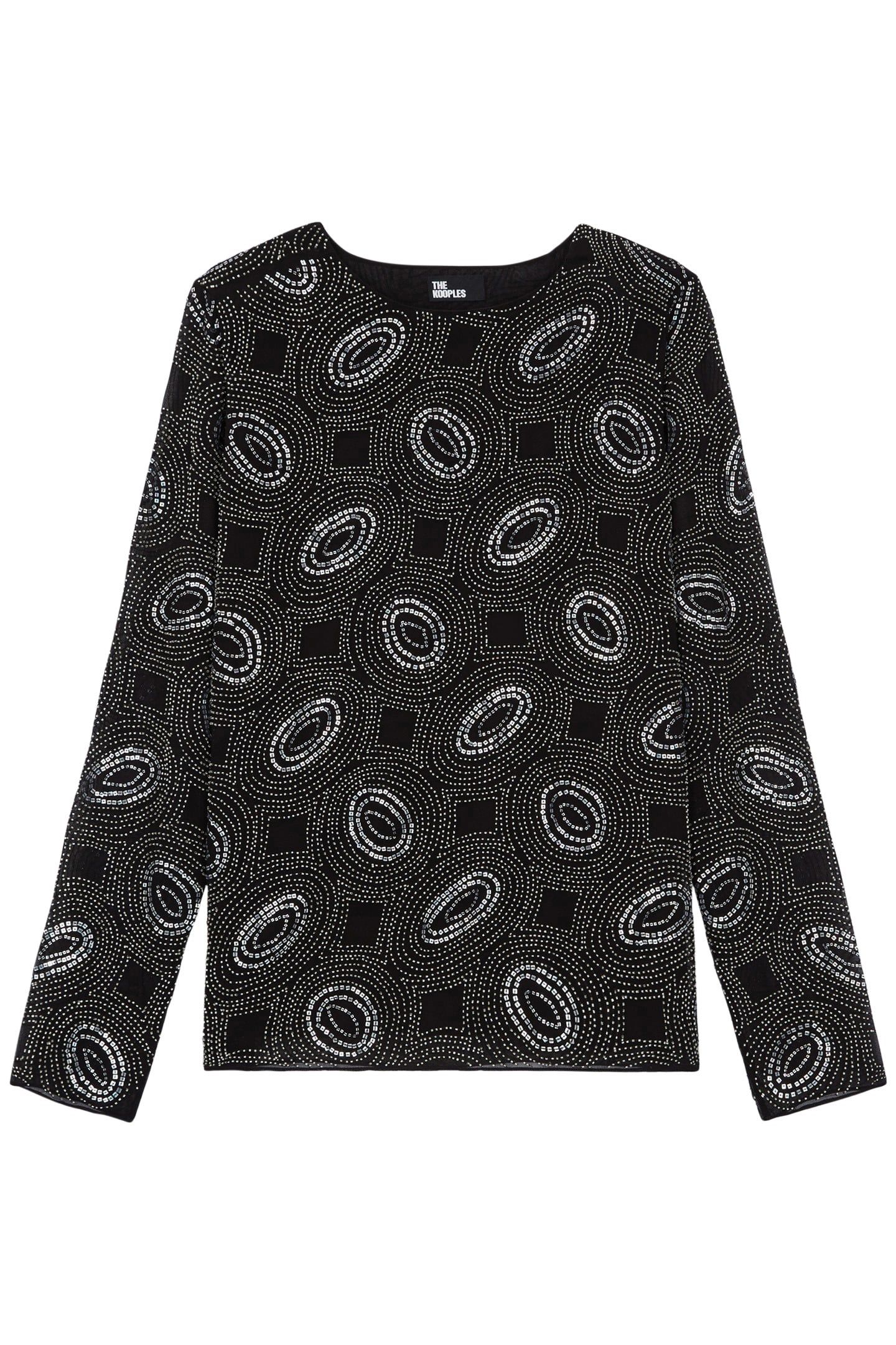 LONG-SLEEVED TOP WITH EMBROIDERY BLACK 1