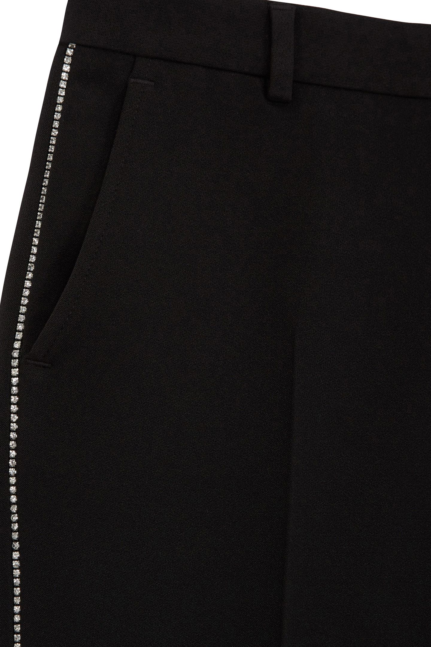 PANTALON COSTUME CREPE DETAIL STRASS BLACK 2
