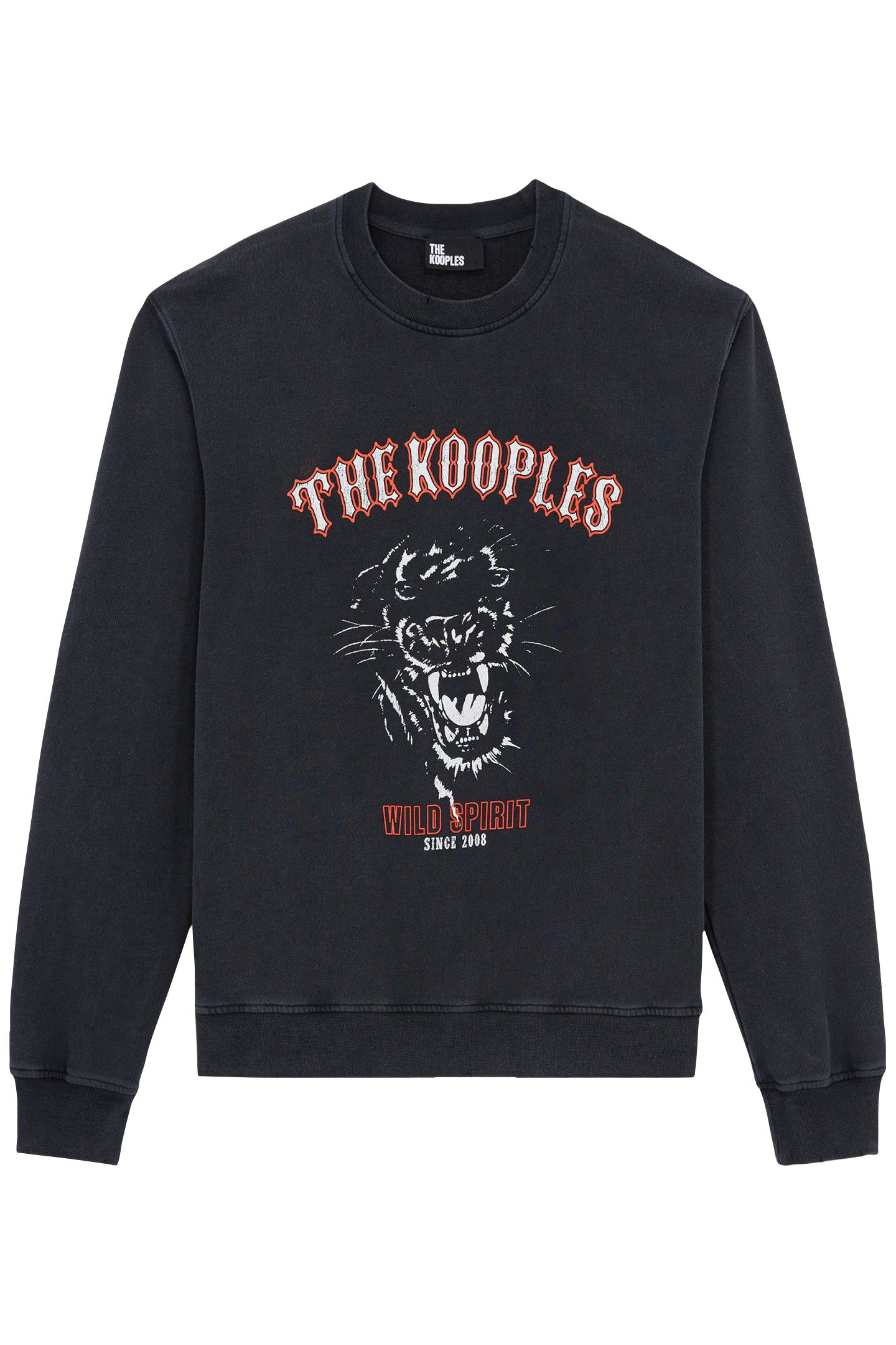 SWEAT WILD SPIRIT PANTHERE BLACK WASHED 4