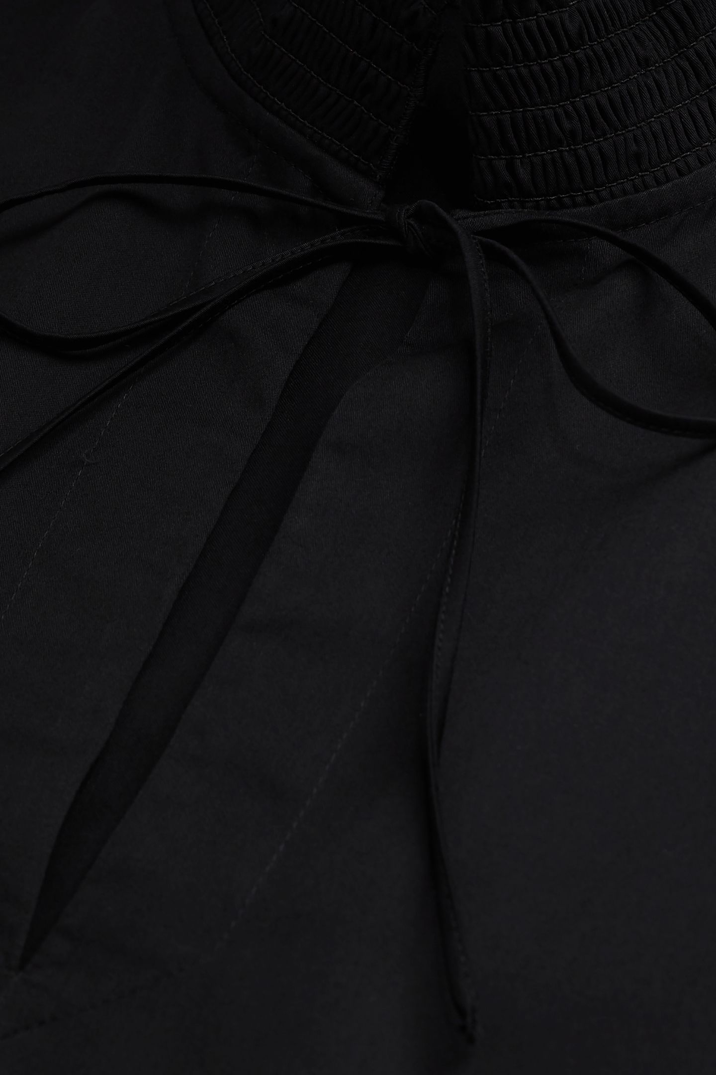 SHORT DRESS WITH PLACED ENGLISH EMBROIDERY BLACK 2