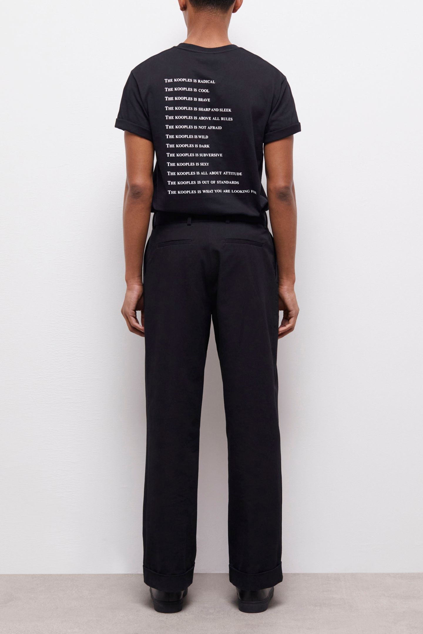 PLEATED TROUSERS WITH TURNS BLACK 2
