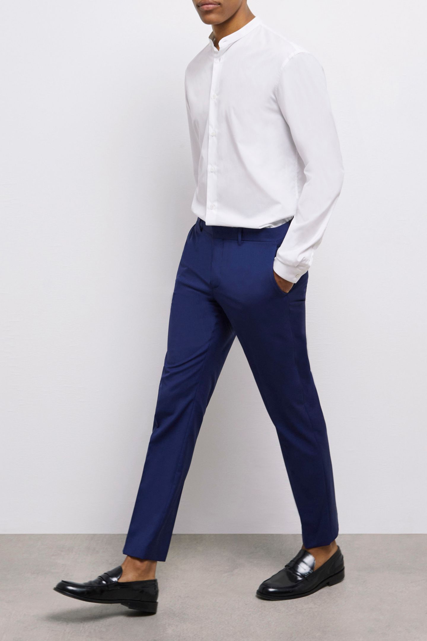 FITTED SUIT PANTS NAVY 5