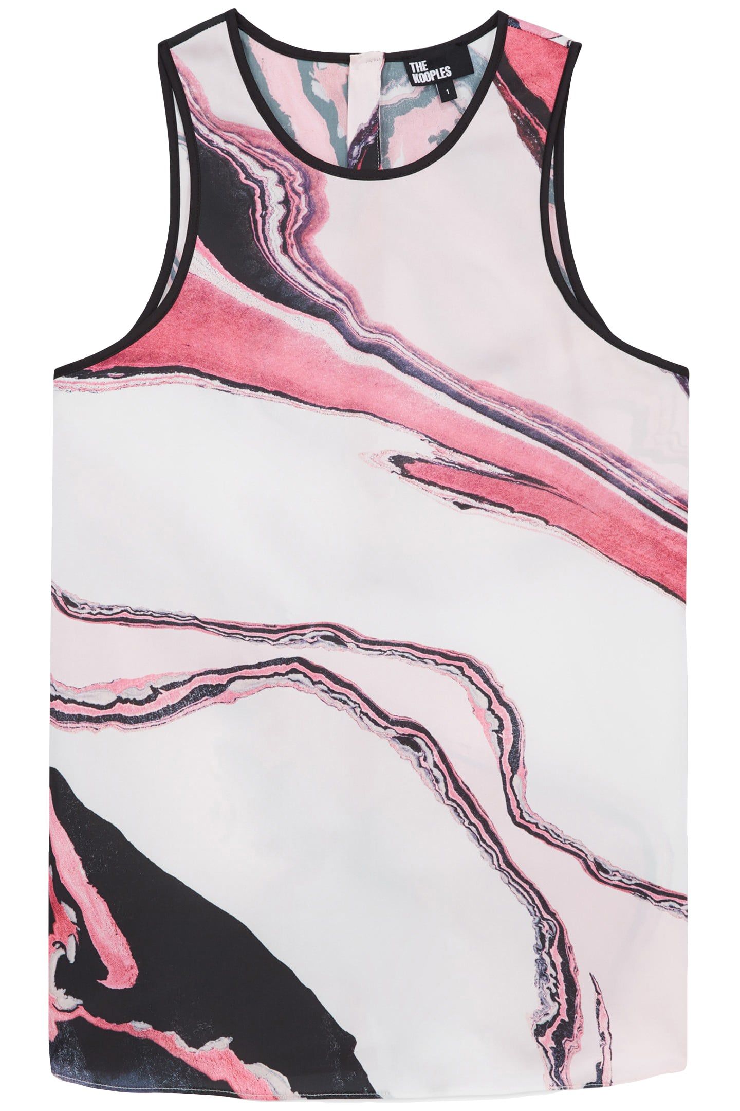 SLEEVELESS TOP WHITE PINK 1