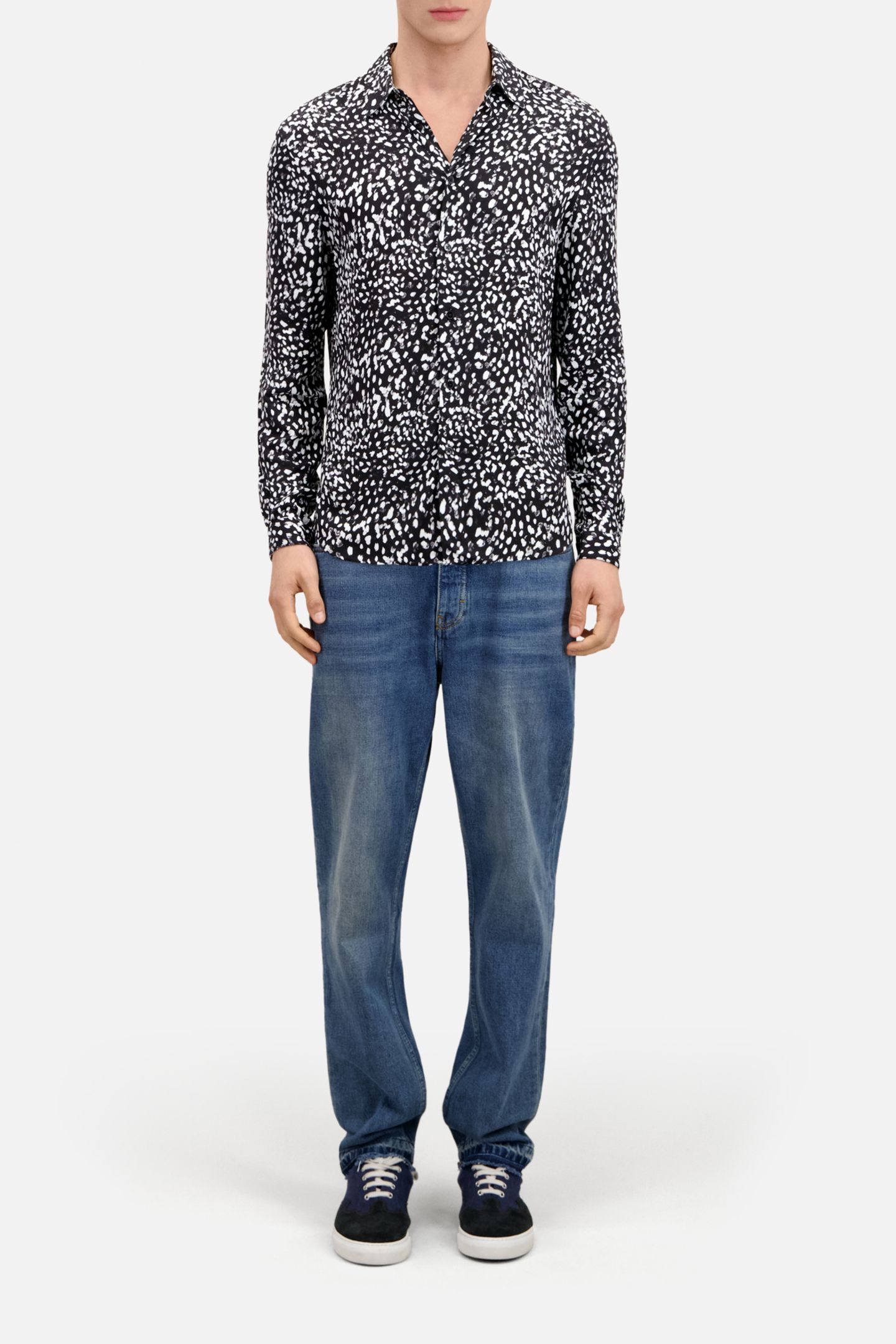 LONG SLEEVE SHIRT BLACK WHITE 2