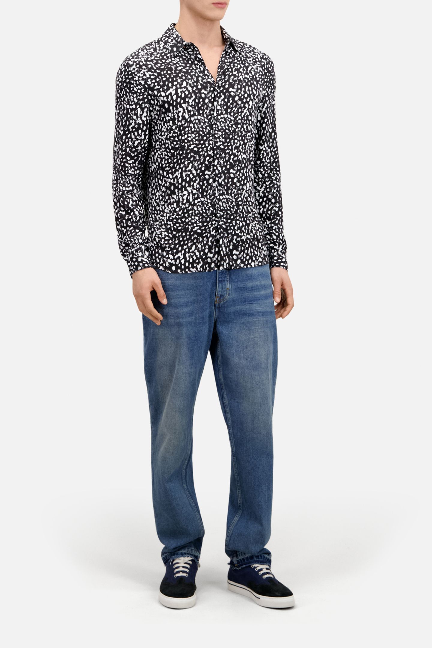 LONG SLEEVE SHIRT BLACK WHITE 5