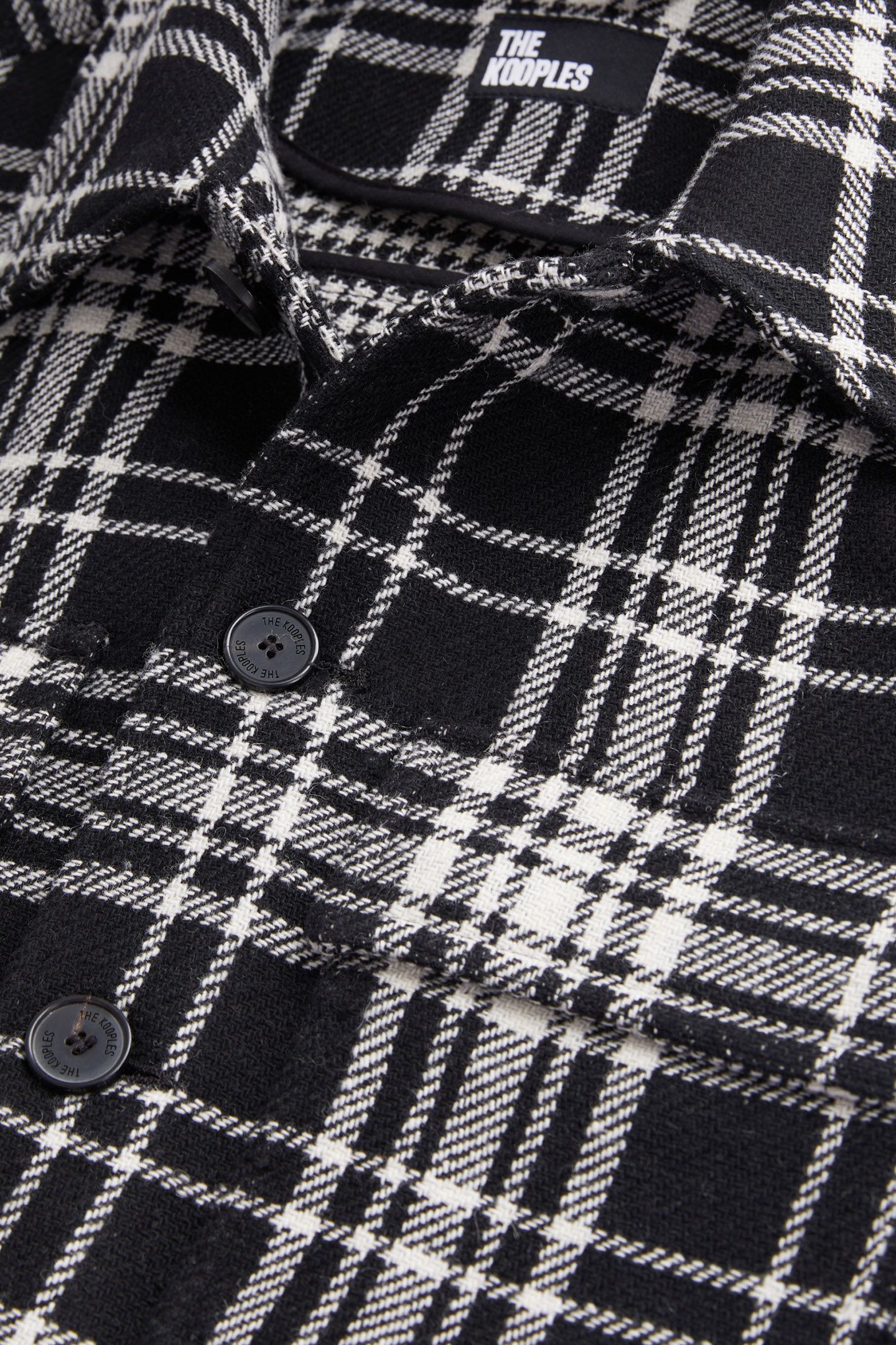 UNLINED OVERSHIRT JACKET BLACK WHITE 7