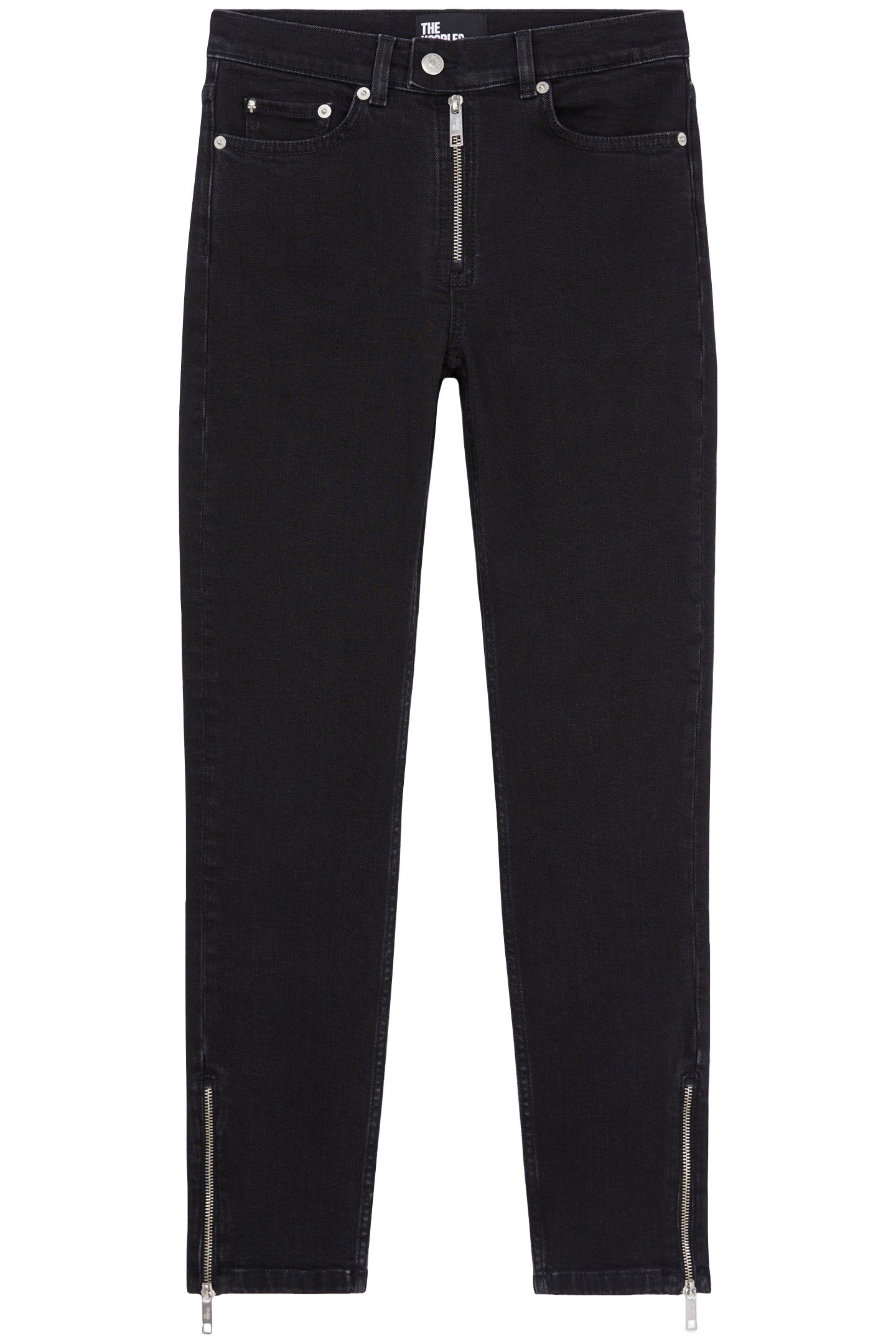DENIM MOTORCYCLE JEANS WITH ZIPS 4