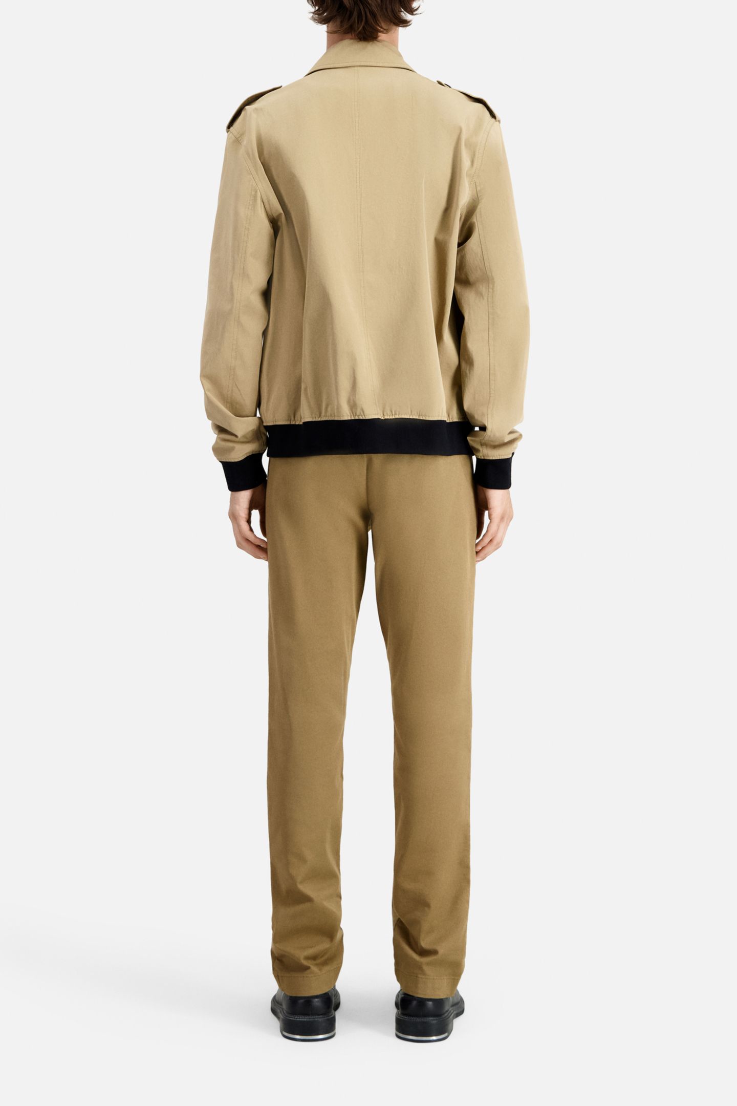 JACKET WITH COLLAR AND FRONT PATCH POCKETS BEIGE 3