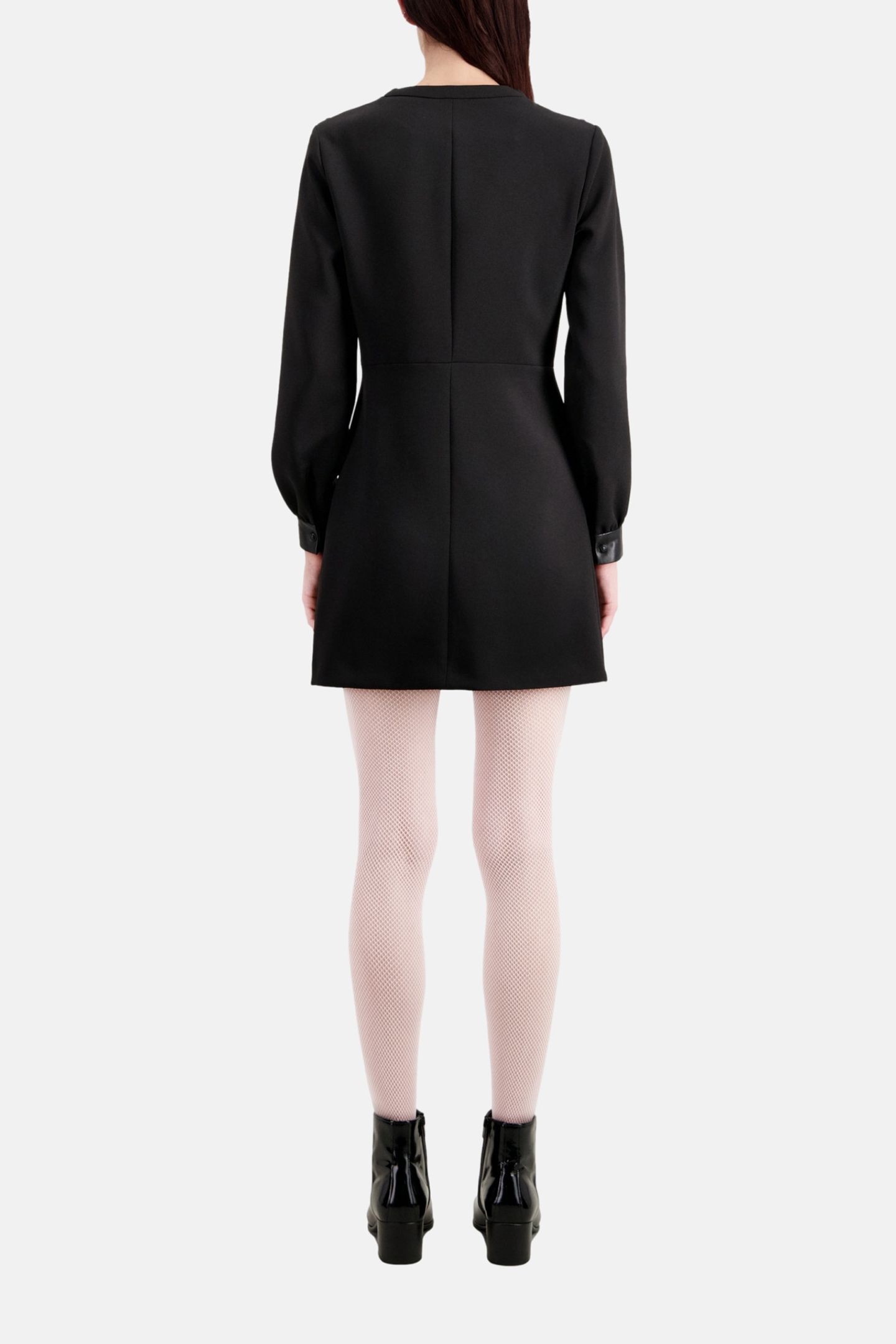 SHORT DRESS ML SHOULDER SNAPS BLACK 3