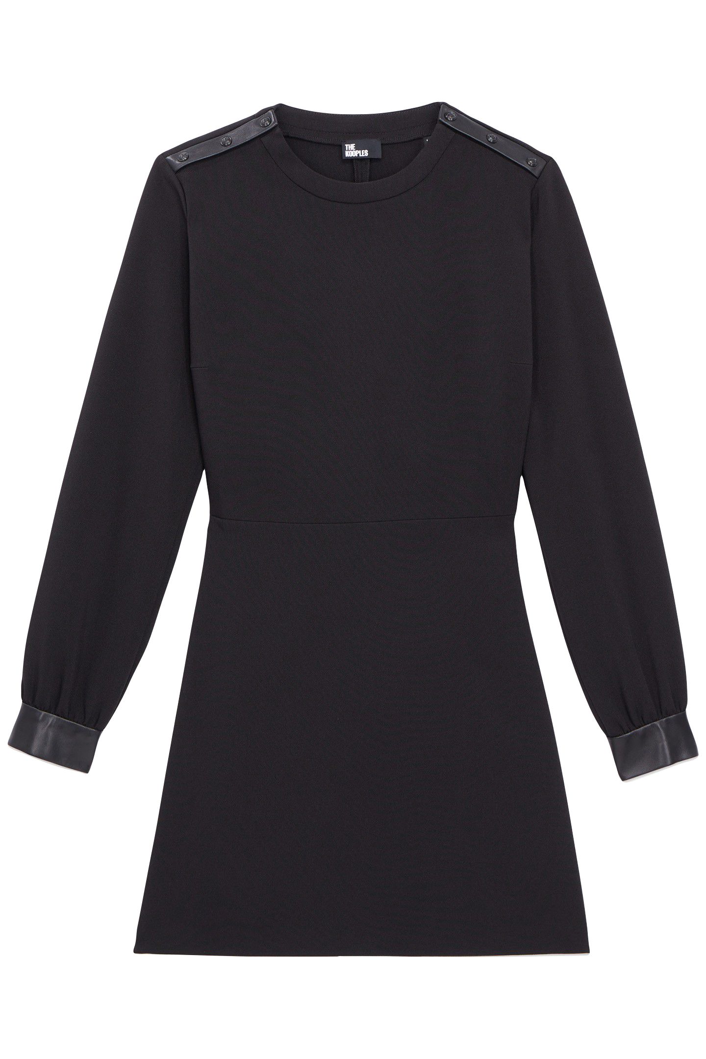 SHORT DRESS ML SHOULDER SNAPS BLACK 4