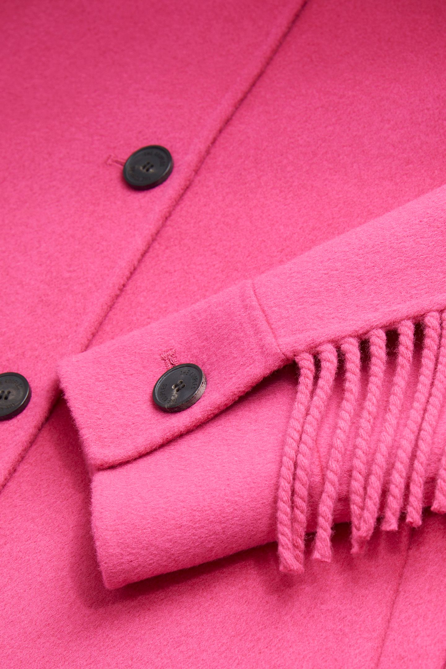 FRINGE DOUBLE FACE JACKET FUSHIA 6