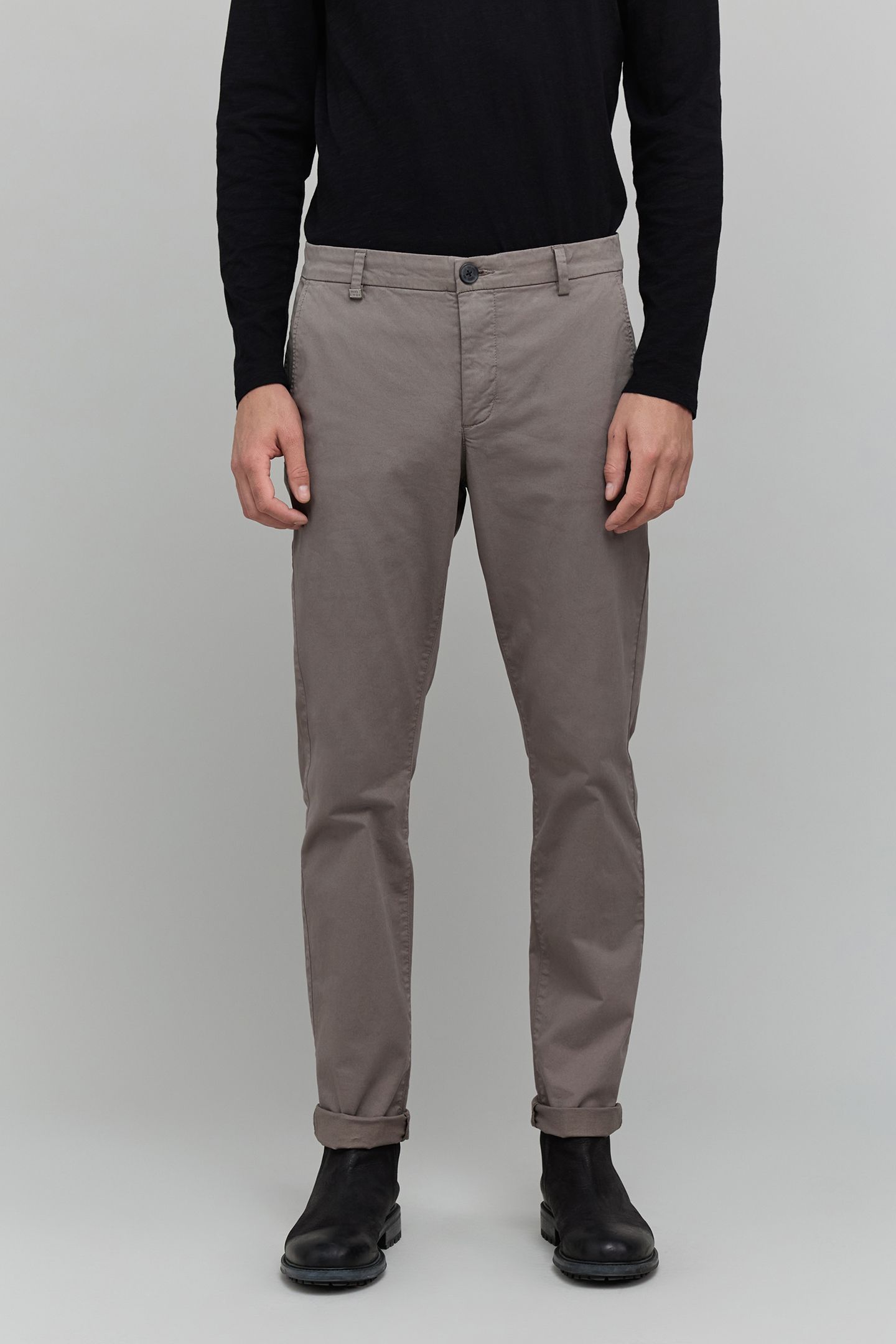 SLIM CHESTNUT CHINO PANTS 1