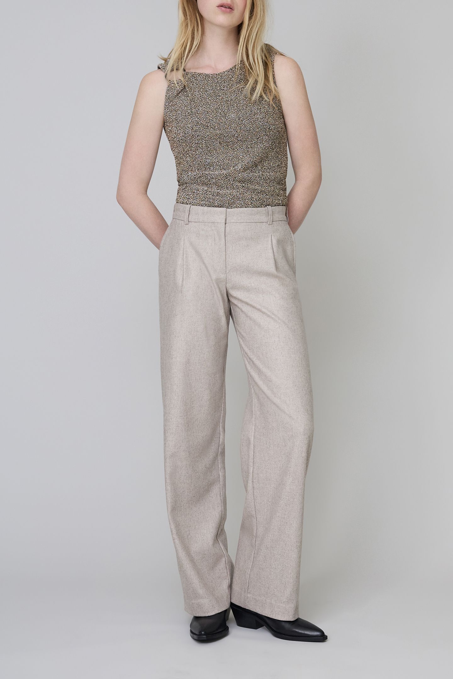PURE EDITION-ASYMMETRICAL LUREX MESH TOP 3
