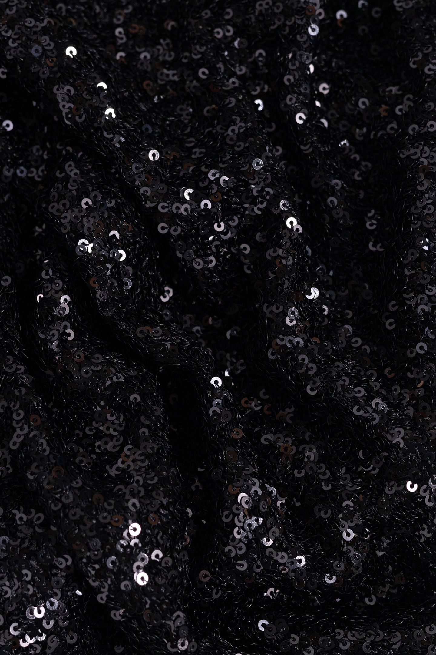 BLACK SEQUIN EMBROIDERY TRUMPET SLEEVE TOP 7
