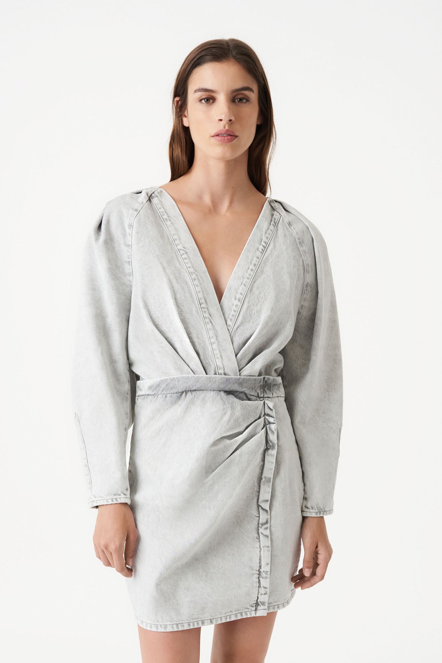PALOA DRESS BLEACHED GREY 1